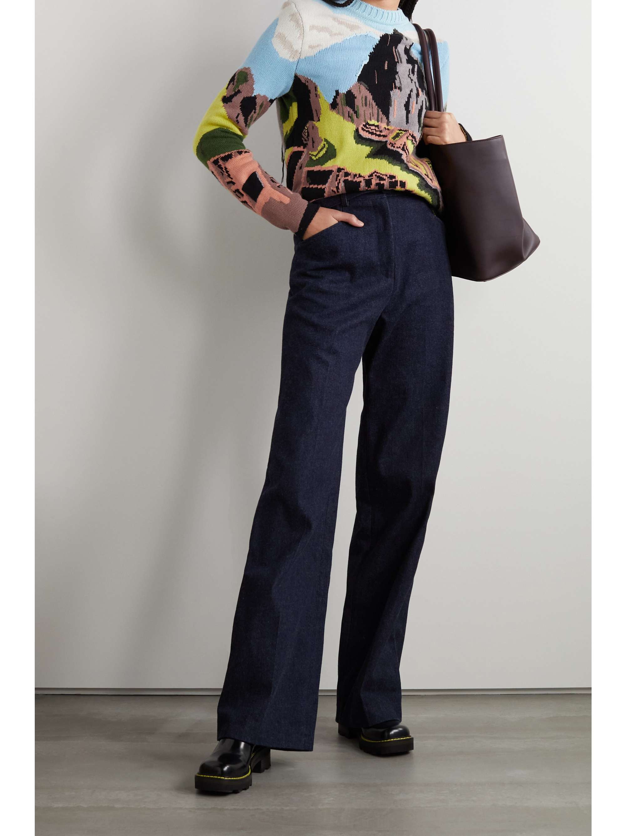 GABRIELA HEARST Ines embroidered cashmere-jacquard sweater