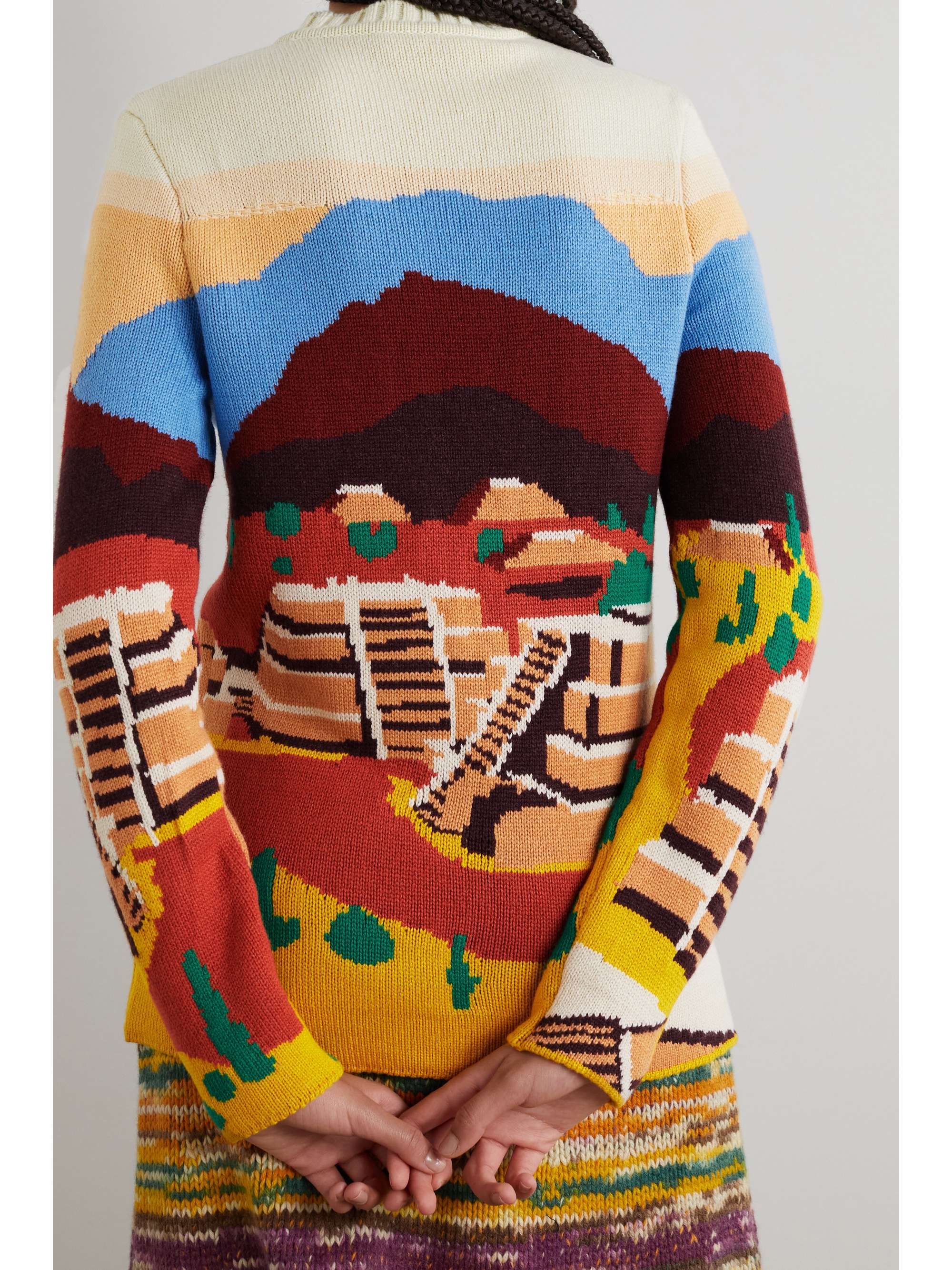 GABRIELA HEARST Ines embroidered cashmere-jacquard sweater