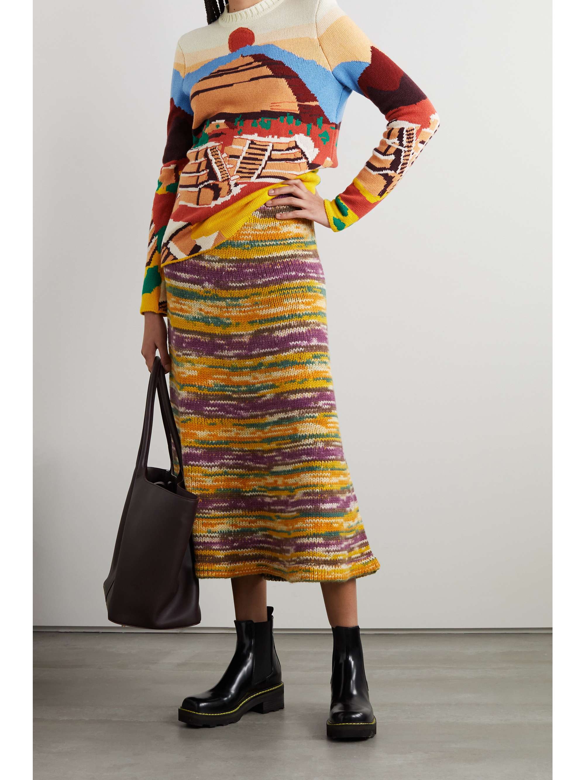 GABRIELA HEARST Ines embroidered cashmere-jacquard sweater