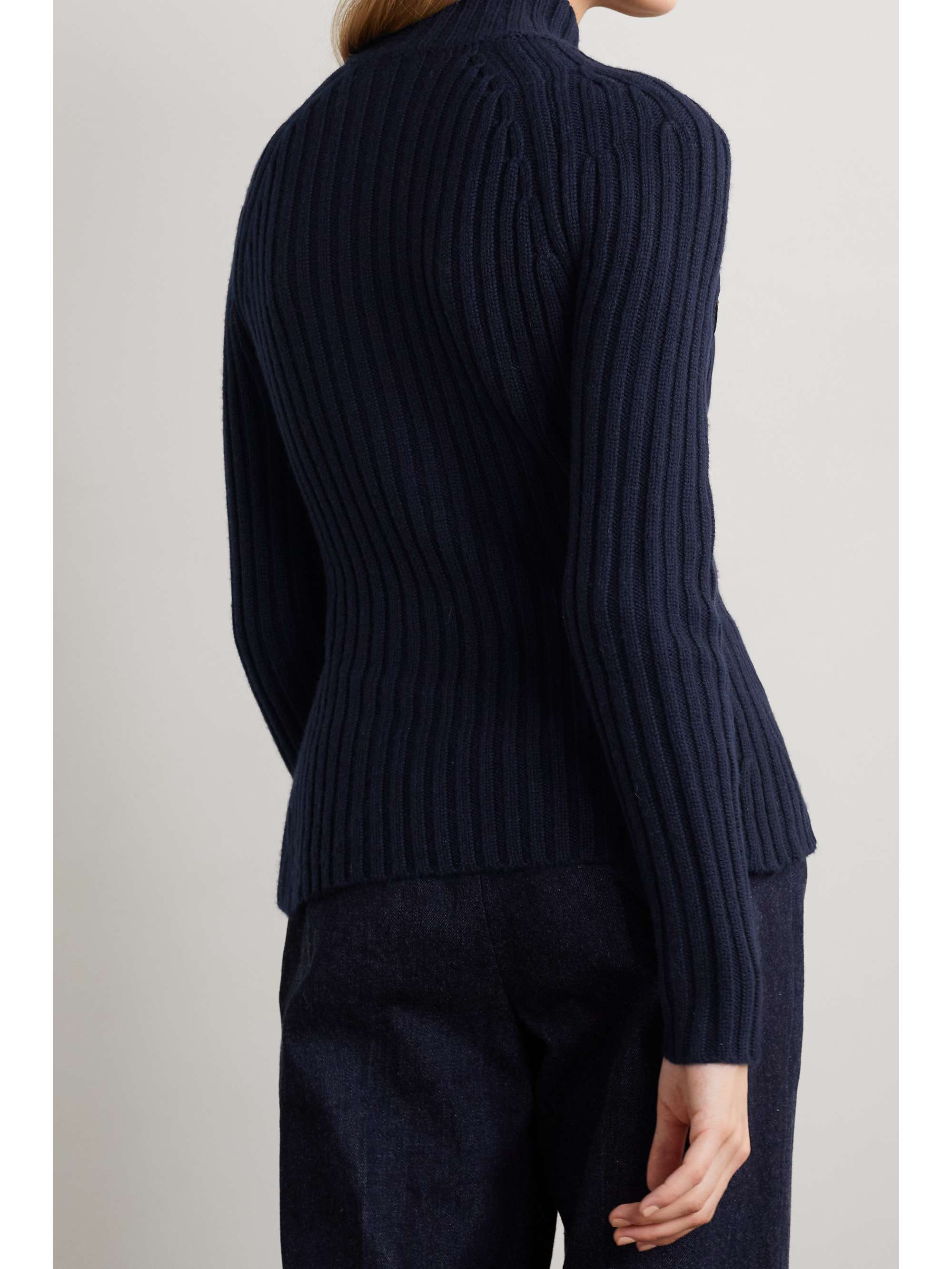 GABRIELA HEARST Joven embellished cutout ribbed cashmere turtleneck sweater