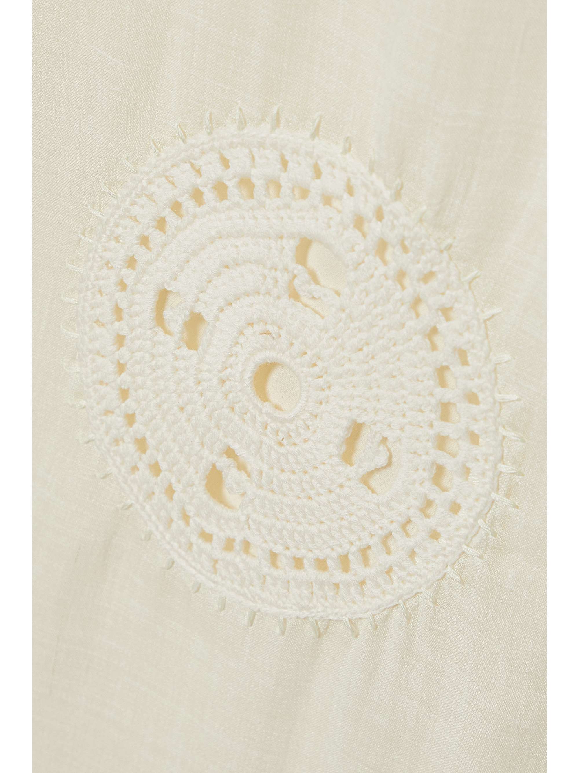 GABRIELA HEARST Alex crochet-trimmed linen and silk-blend gauze maxi dress