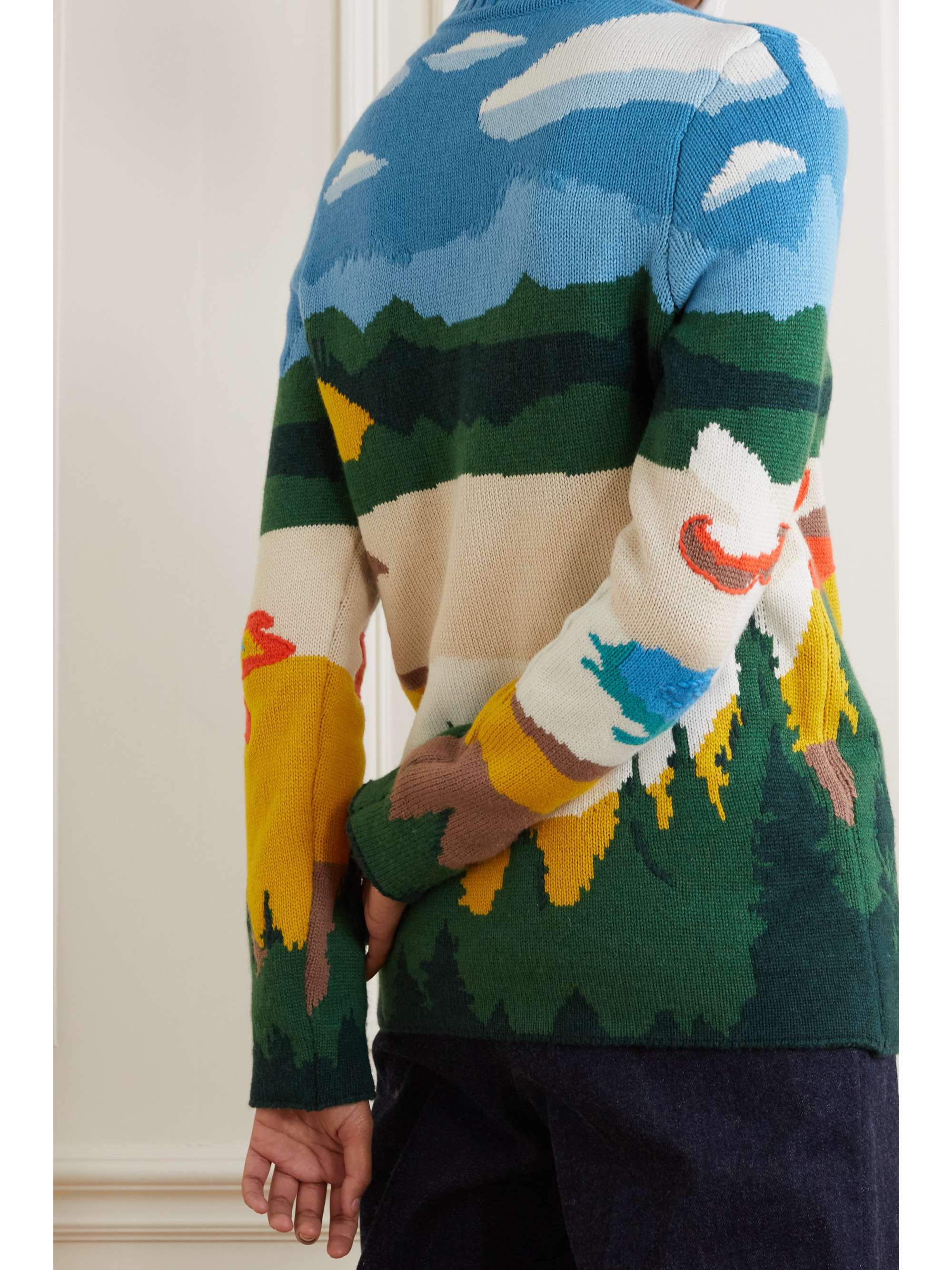 GABRIELA HEARST Ines embroidered intarsia cashmere sweater
