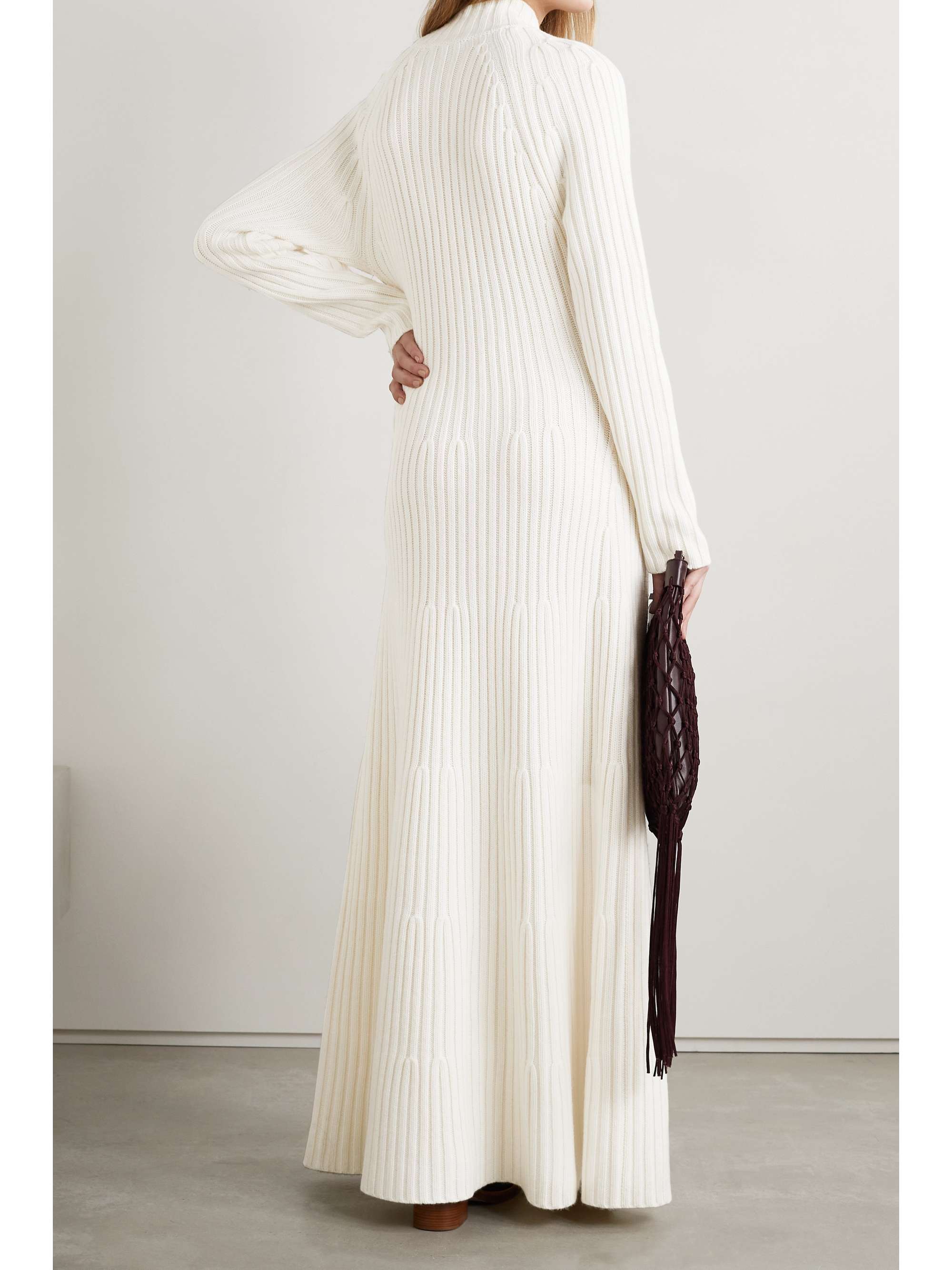 GABRIELA HEARST Juana embellished cutout ribbed cashmere maxi dress