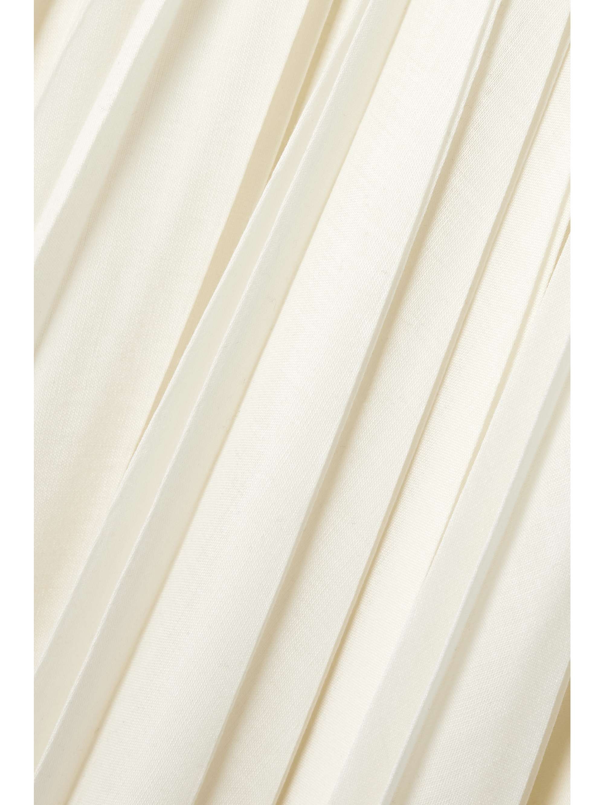GABRIELA HEARST Mitchell pleated layered merino wool and cashmere-blend maxi skirt