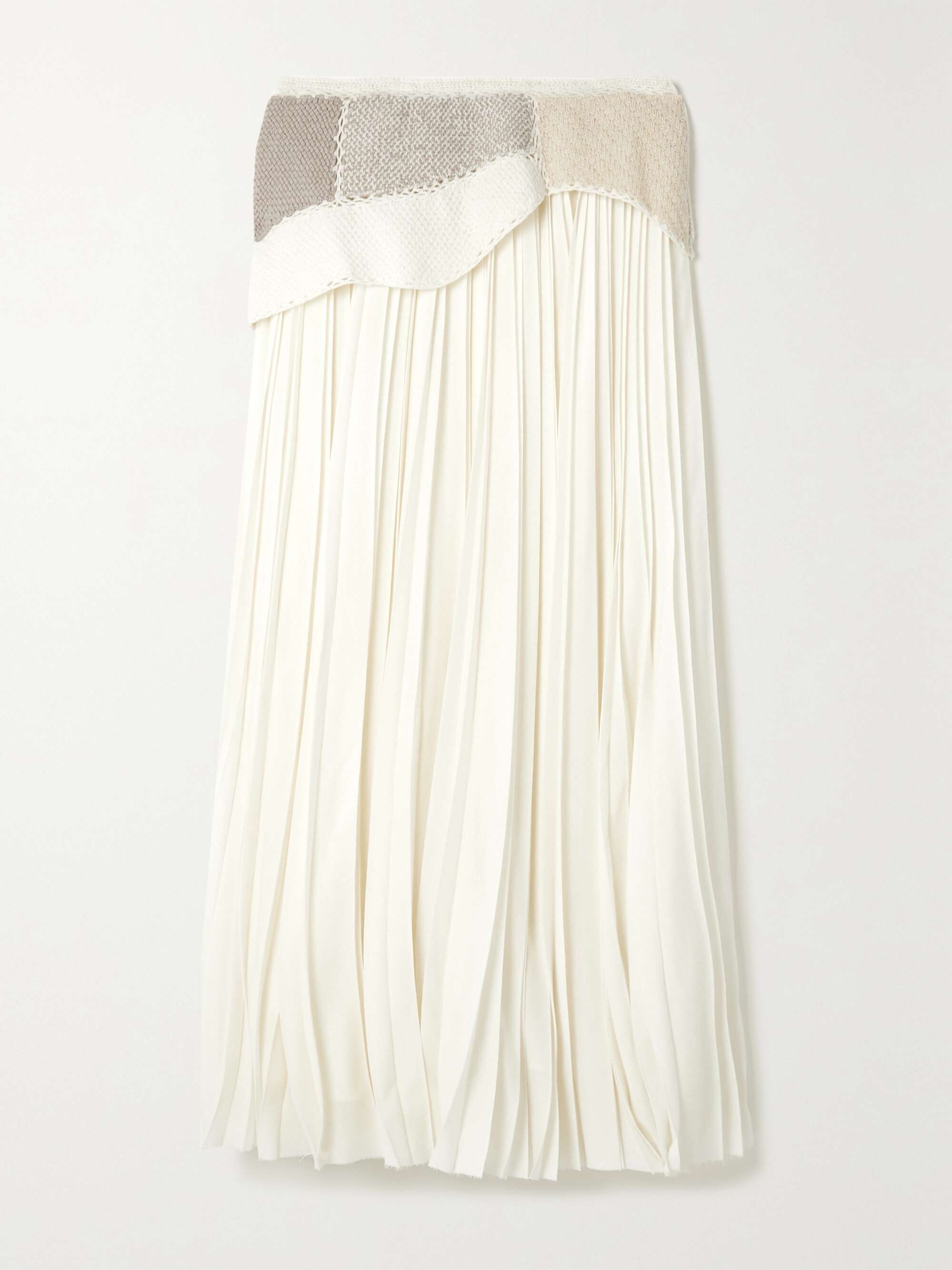 GABRIELA HEARST Mitchell pleated layered merino wool and cashmere-blend ...