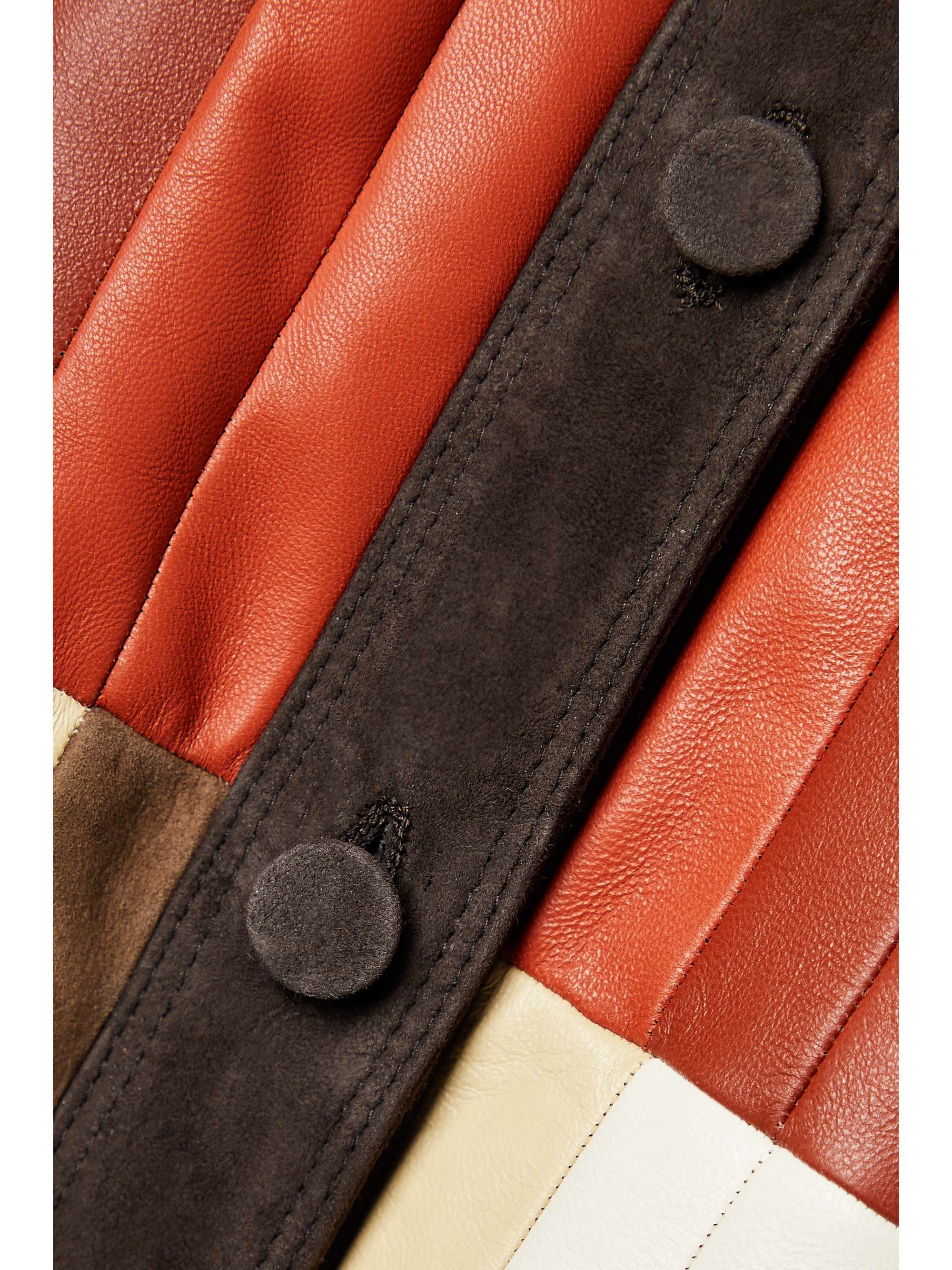 GABRIELA HEARST Campos paneled leather and suede shirt