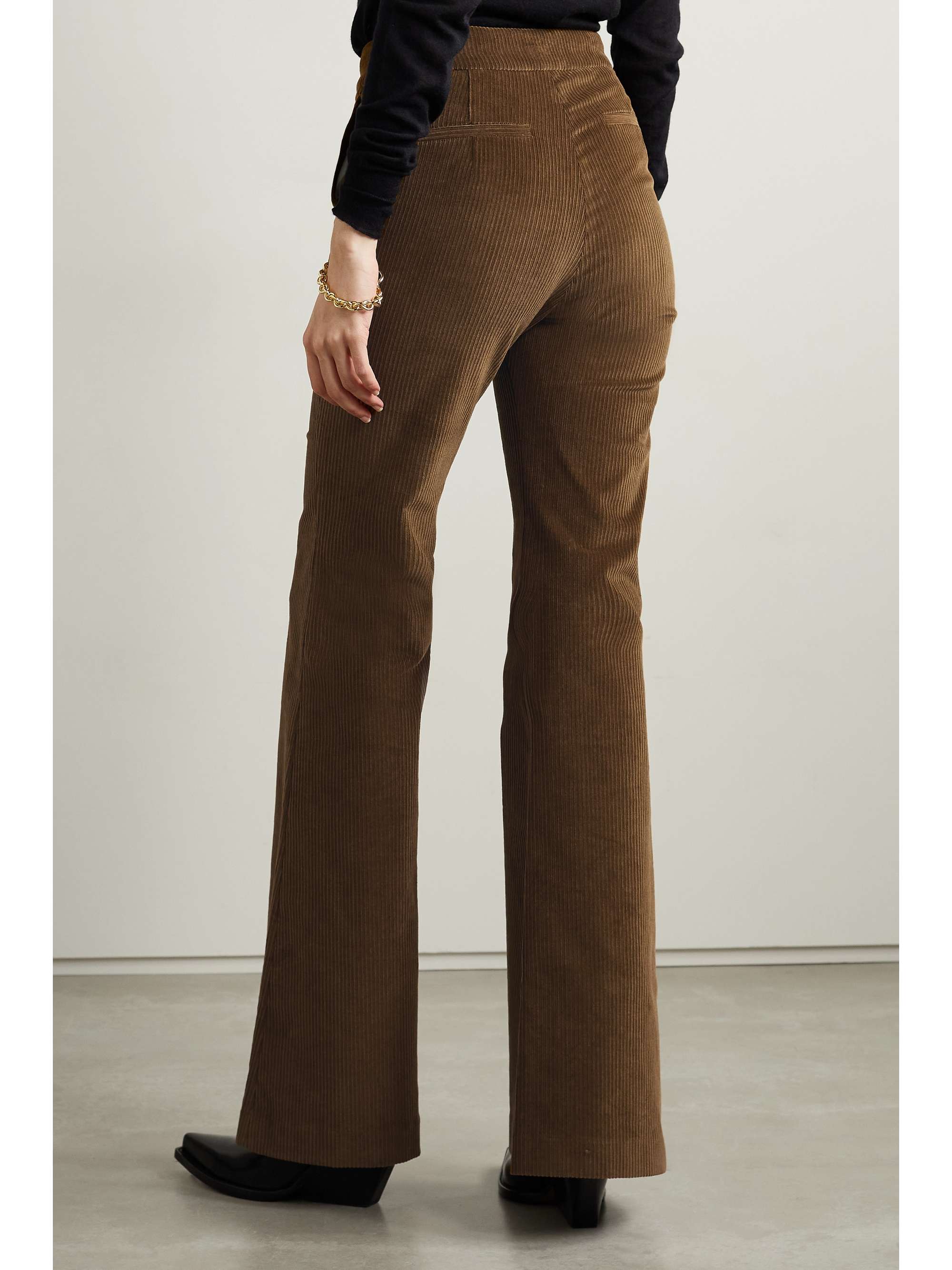 ADAM LIPPES Cotton-blend corduroy wide-leg pants