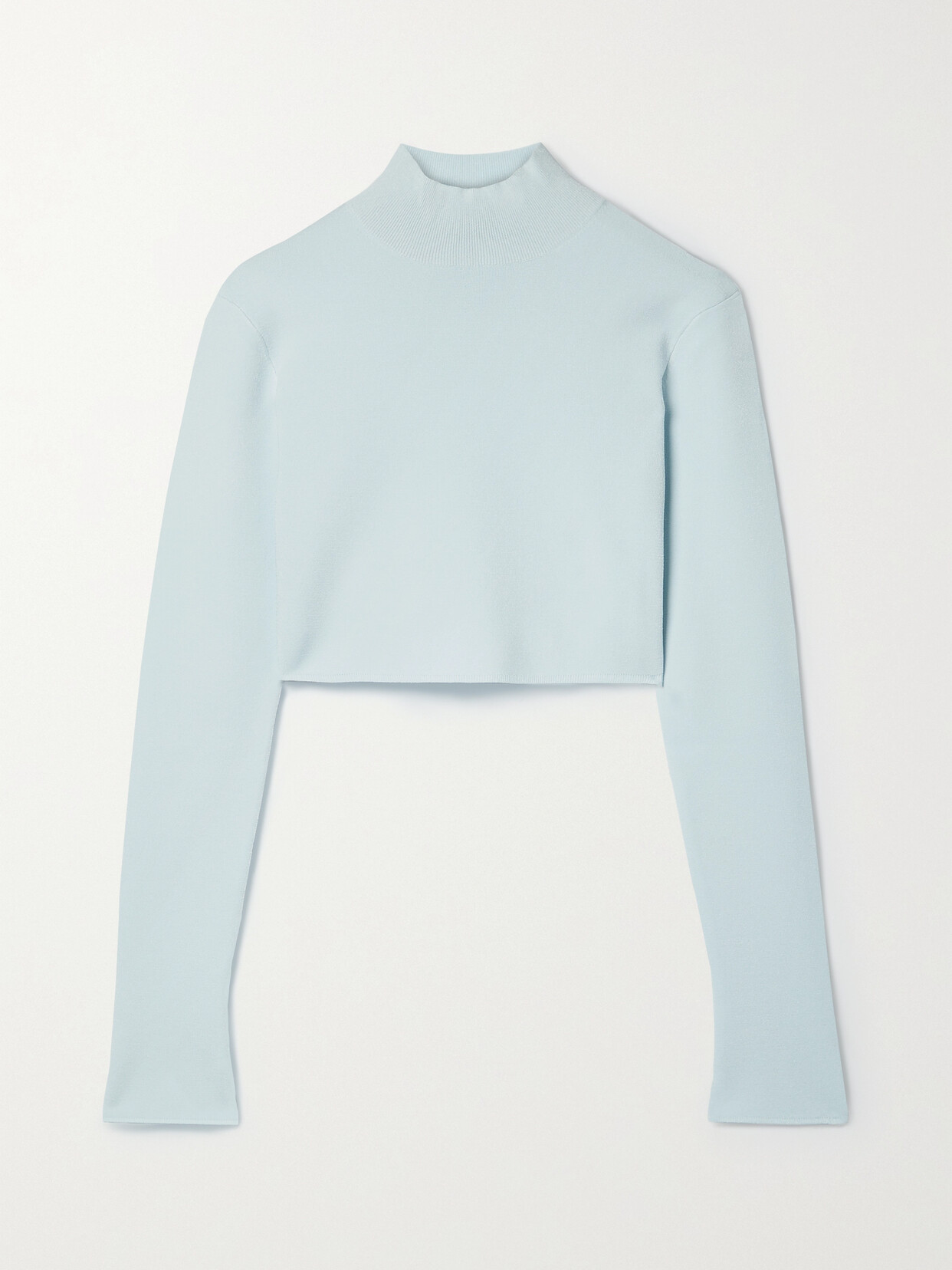 Cropped Stretch-Knit Top