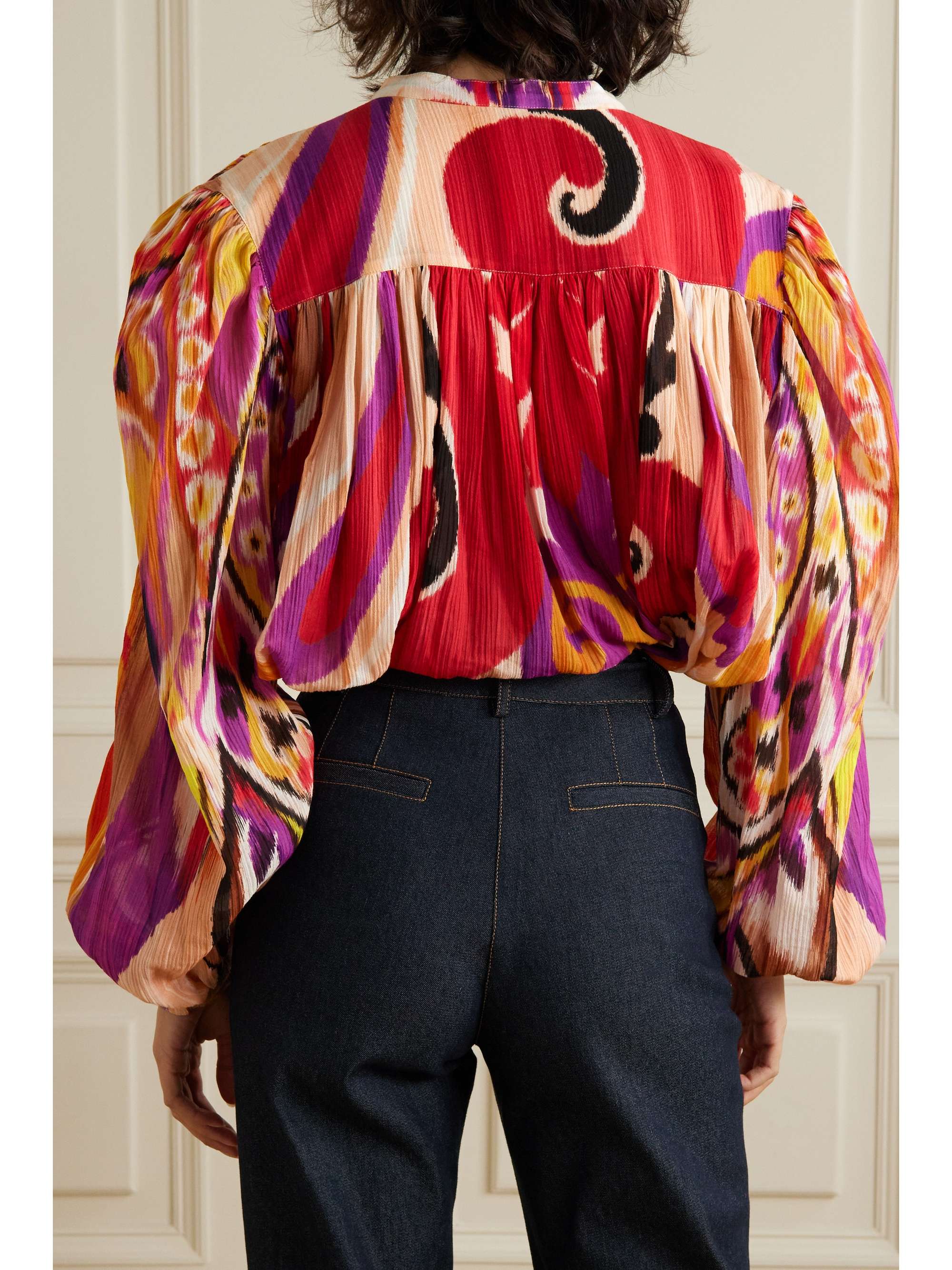 ETRO Printed cotton-crepon blouse
