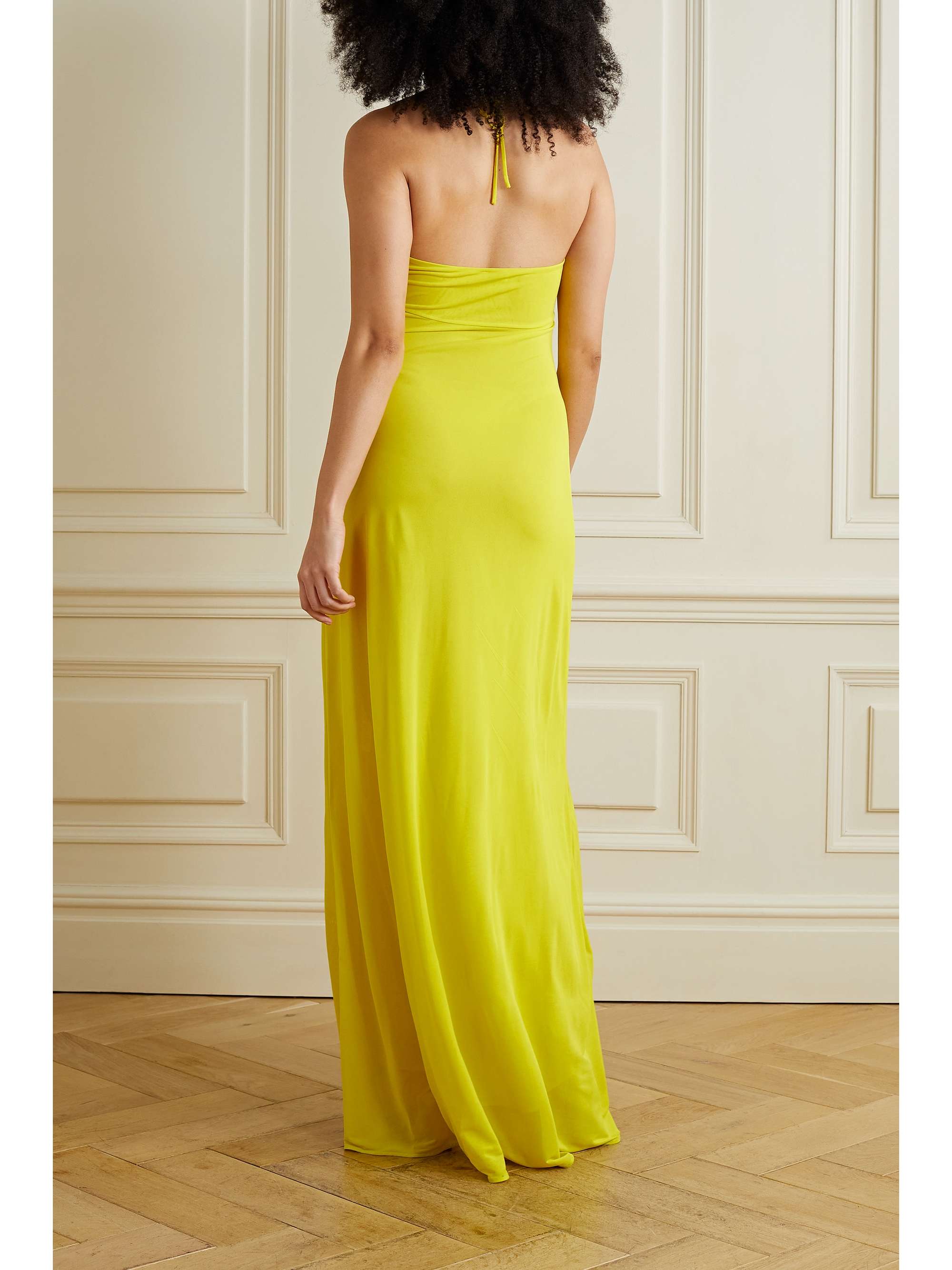 ETRO Ruched jersey halterneck maxi dress