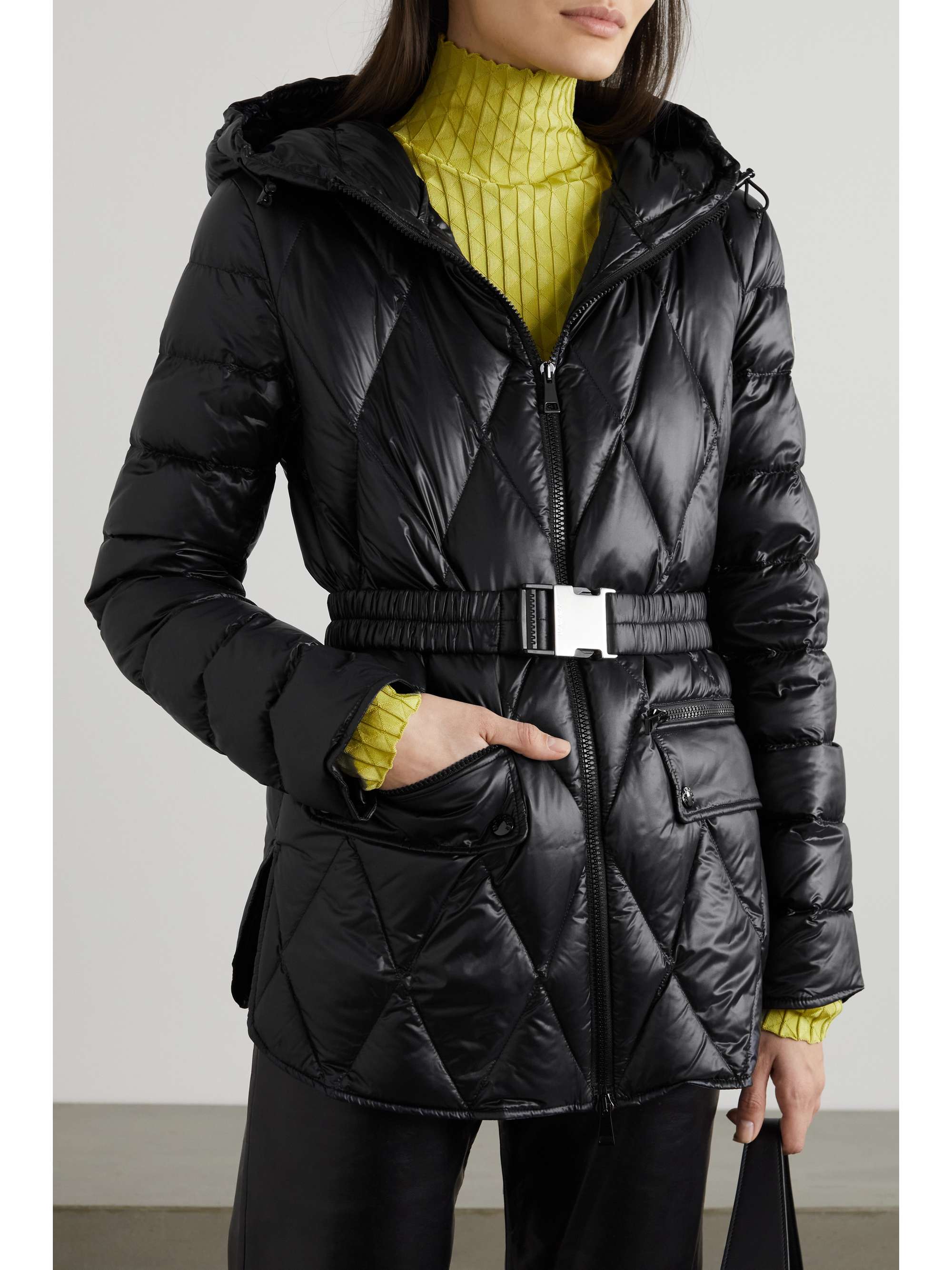 moncler belted jacket