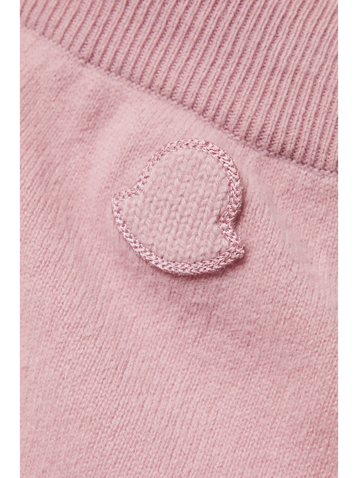 MONCLER LEATHER-TRIMMED WOOL AND CASHMERE-BLEND TRACK PANTS 