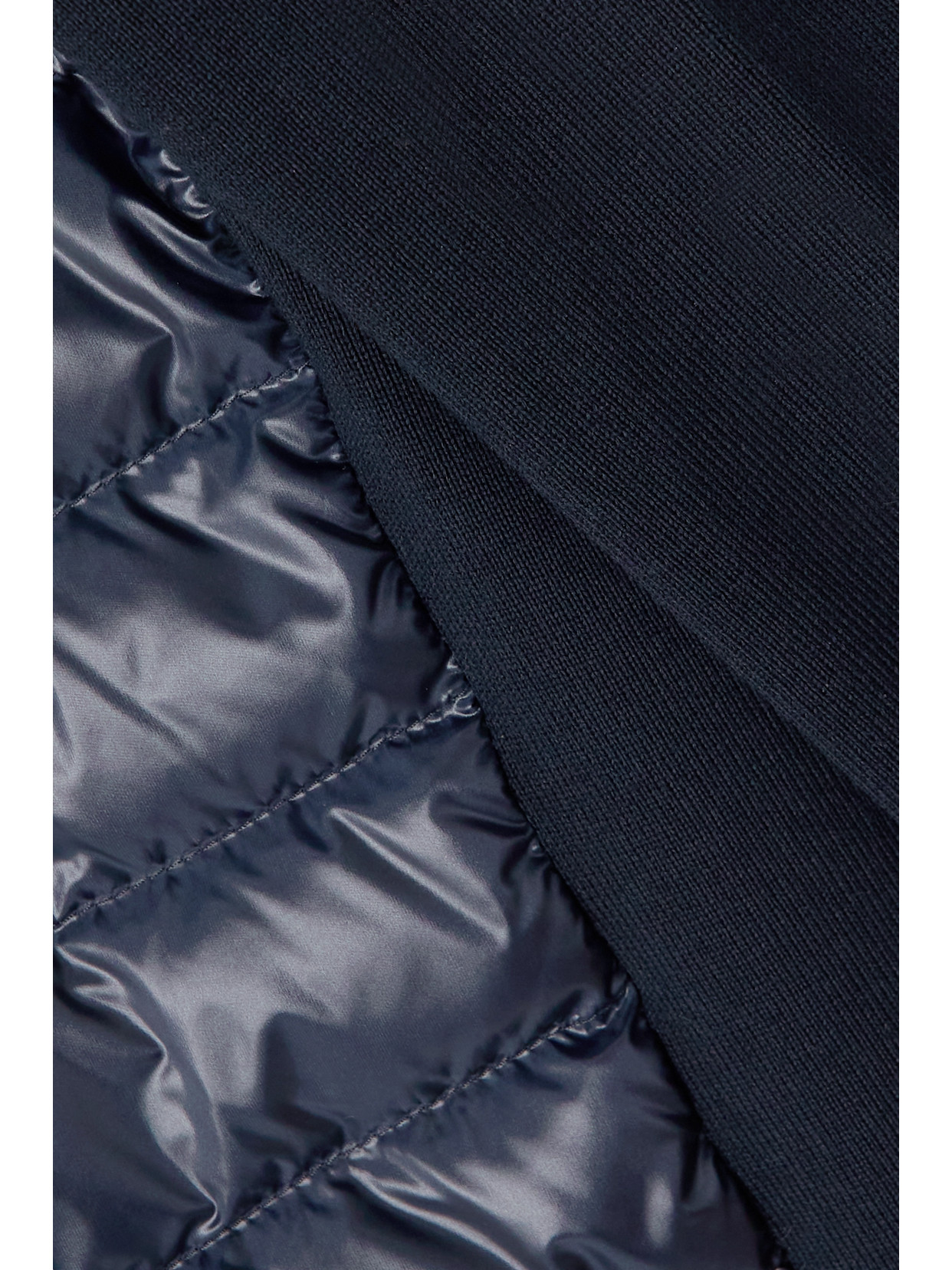 Moncler Padded Quilted Shell And Cotton-jersey Down Jacket In Blue