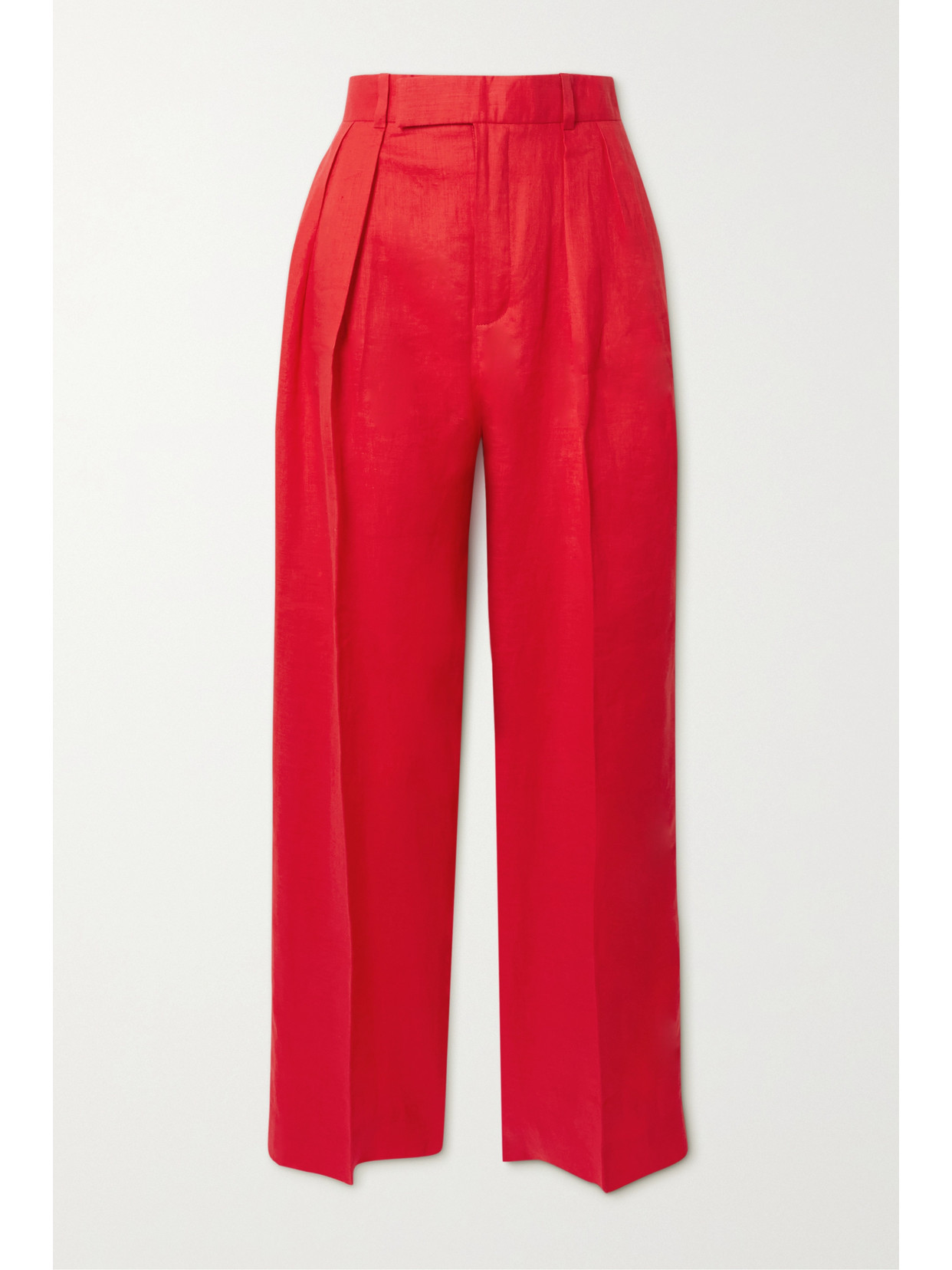 Bouguessa Sai Pleated Linen-gauze Wide-leg Pants