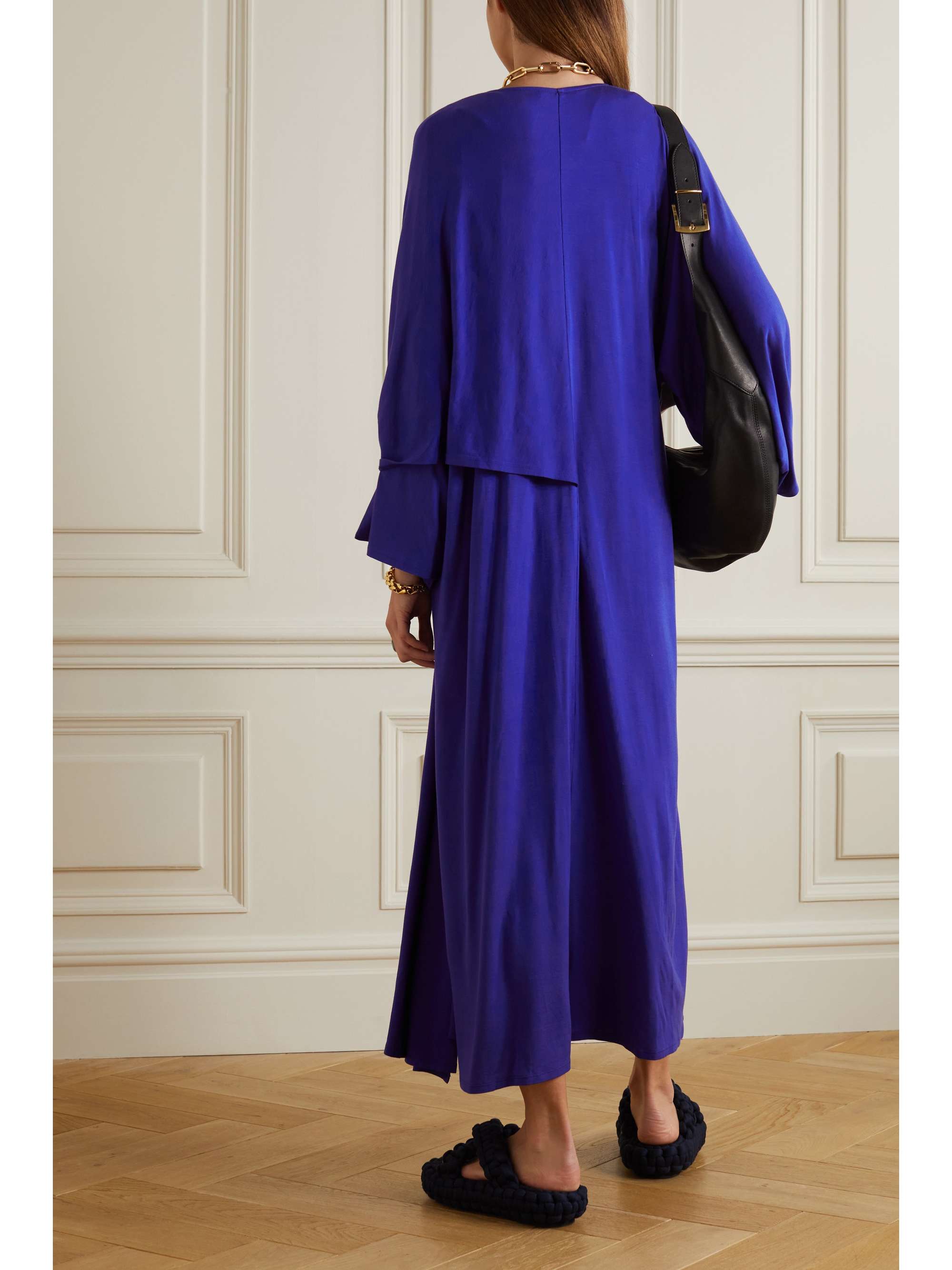 BOUGUESSA Noor draped TENCEL-blend jersey maxi dress