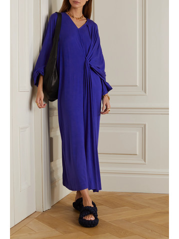 BOUGUESSA Noor draped TENCEL-blend jersey maxi dress