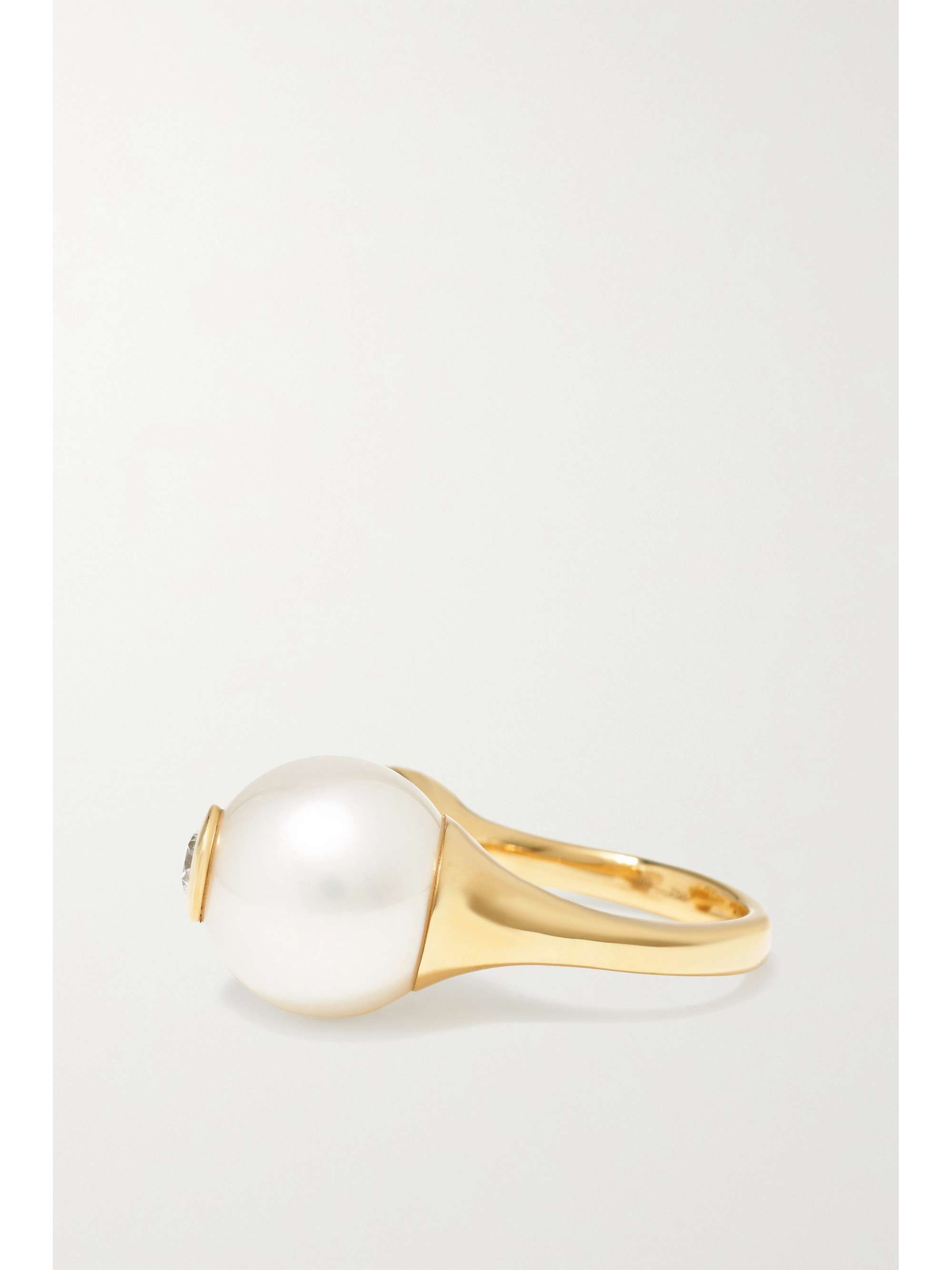 STATE PROPERTY Nemara 18-karat gold, pearl and diamond ring