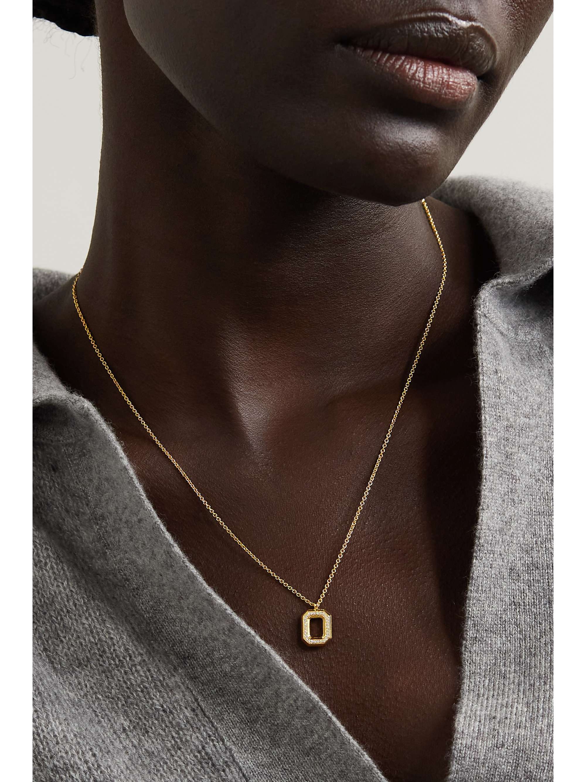 STATE PROPERTY Spade Kette aus 18 Karat Gold mit Diamanten