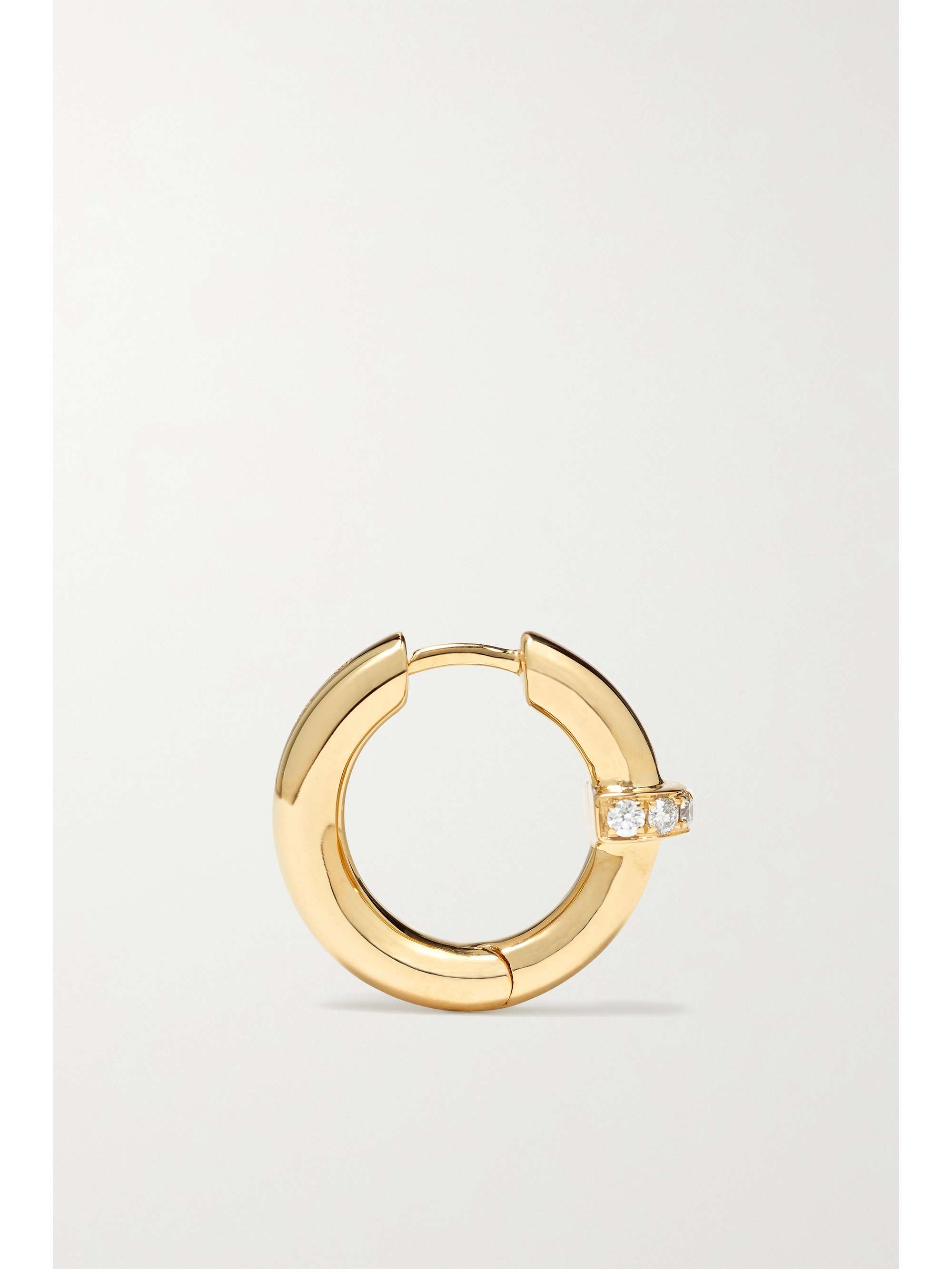 STATE PROPERTY Idris Minor Creolen aus 18 Karat Gold mit Diamanten und Emaille