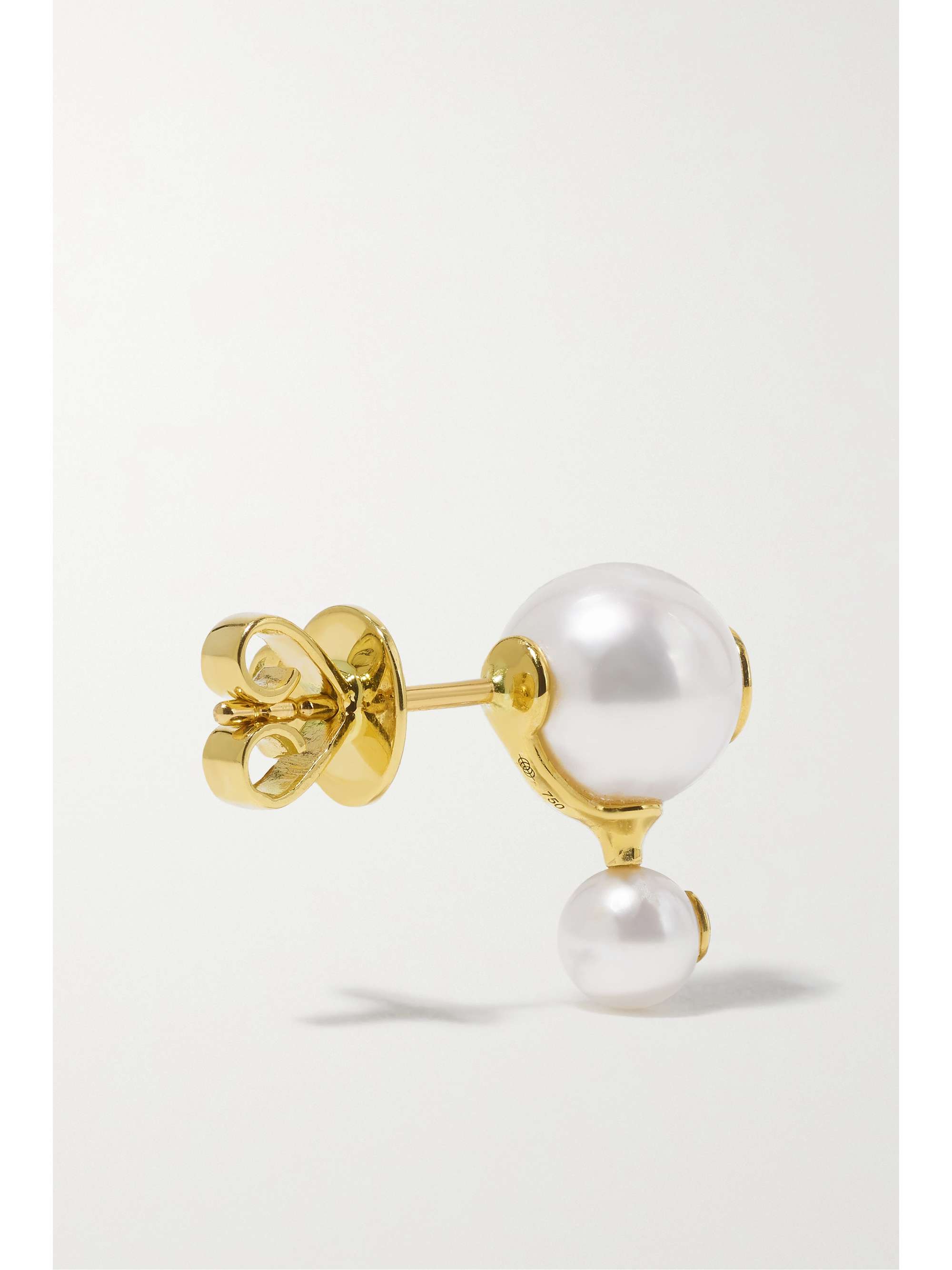 STATE PROPERTY Nemara Ohrringe aus 18 Karat Gold mit Perlen und Diamanten