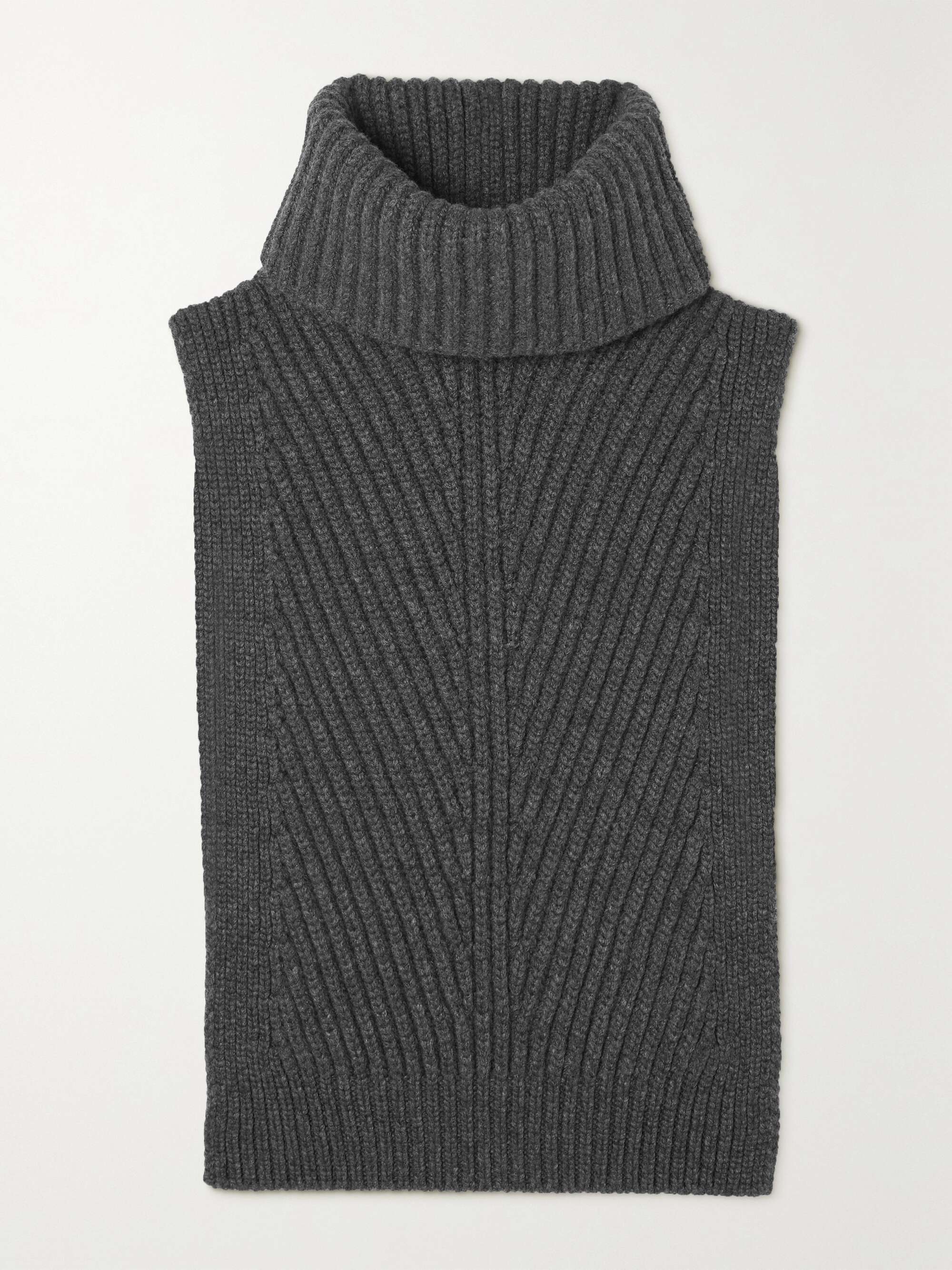THE ROW Aso ribbed cashmere turtleneck tank