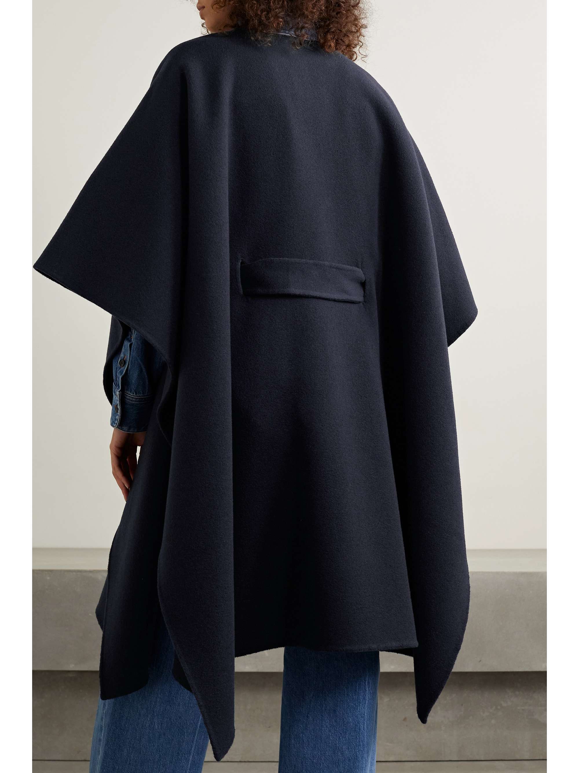 THE ROW Toba belted wool and cashmere-blend poncho