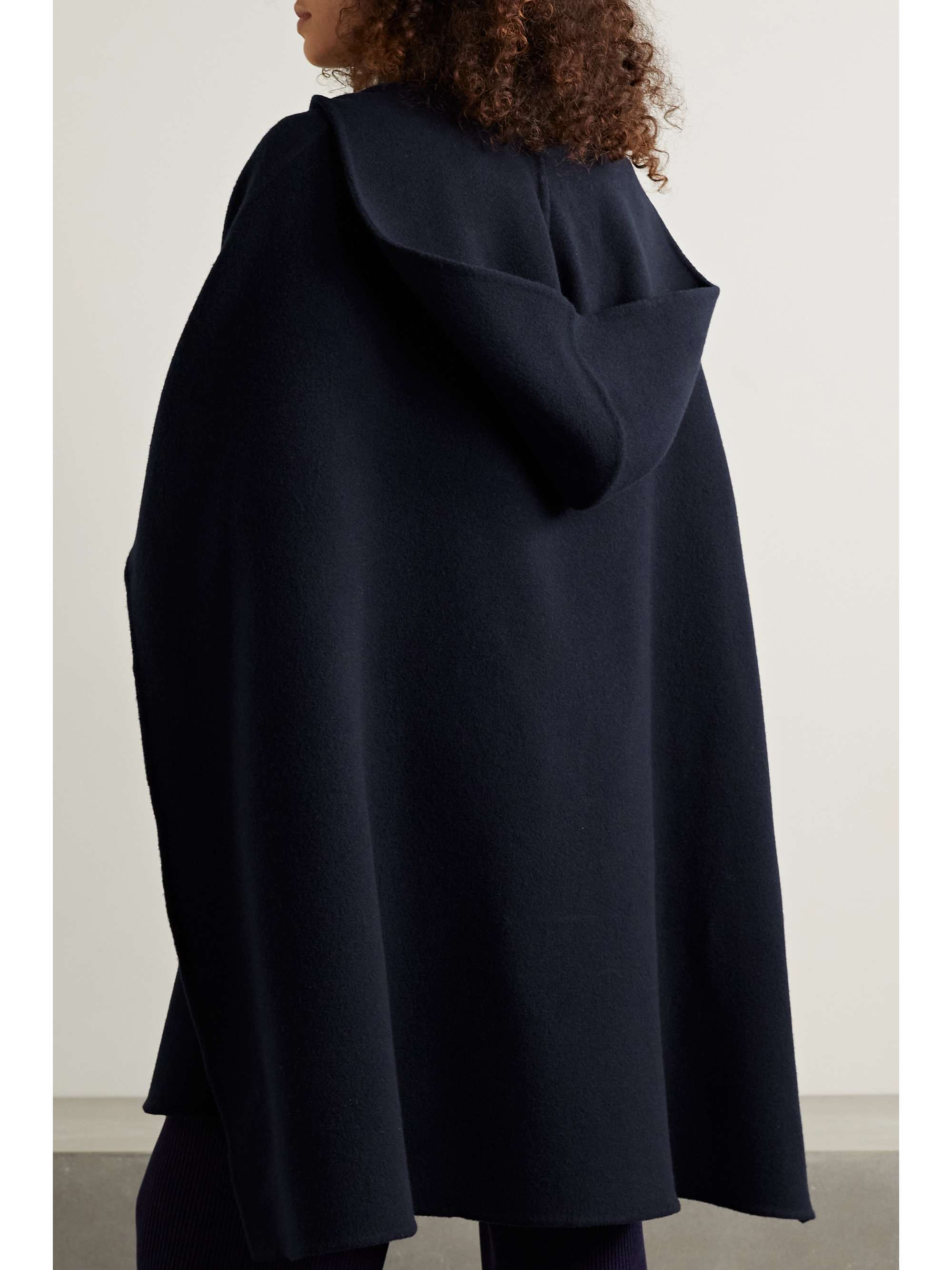 Nusa hooded wool and cashmere-blend poncho