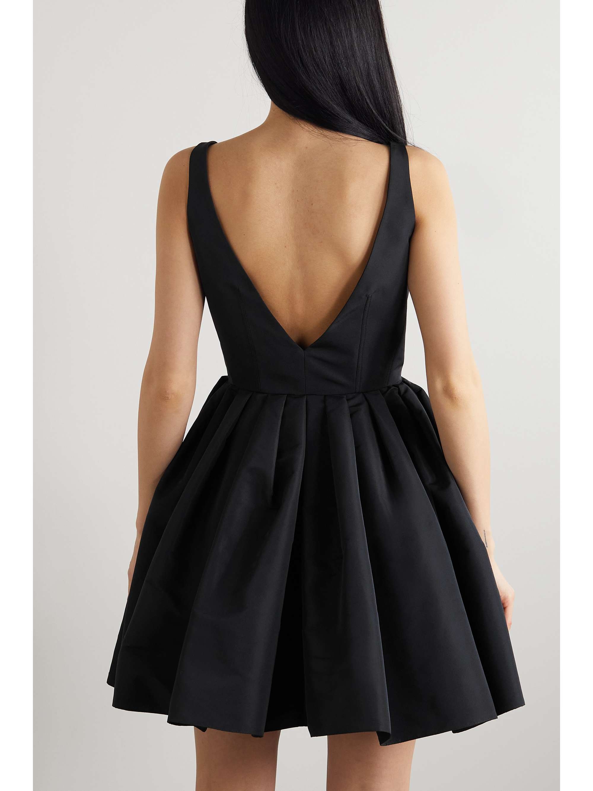 Zip-detailed faille mini dress Zip-detailed faille mini dress