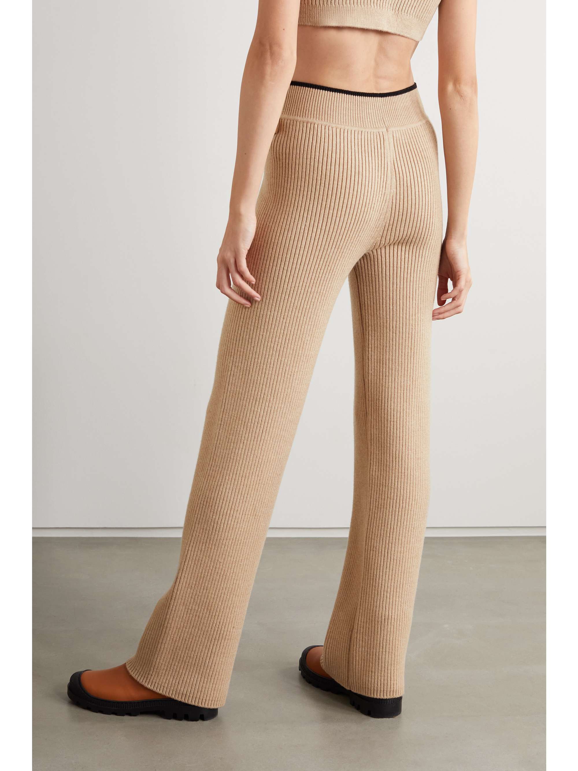 LOEWE Ribbed wool wide-leg pants