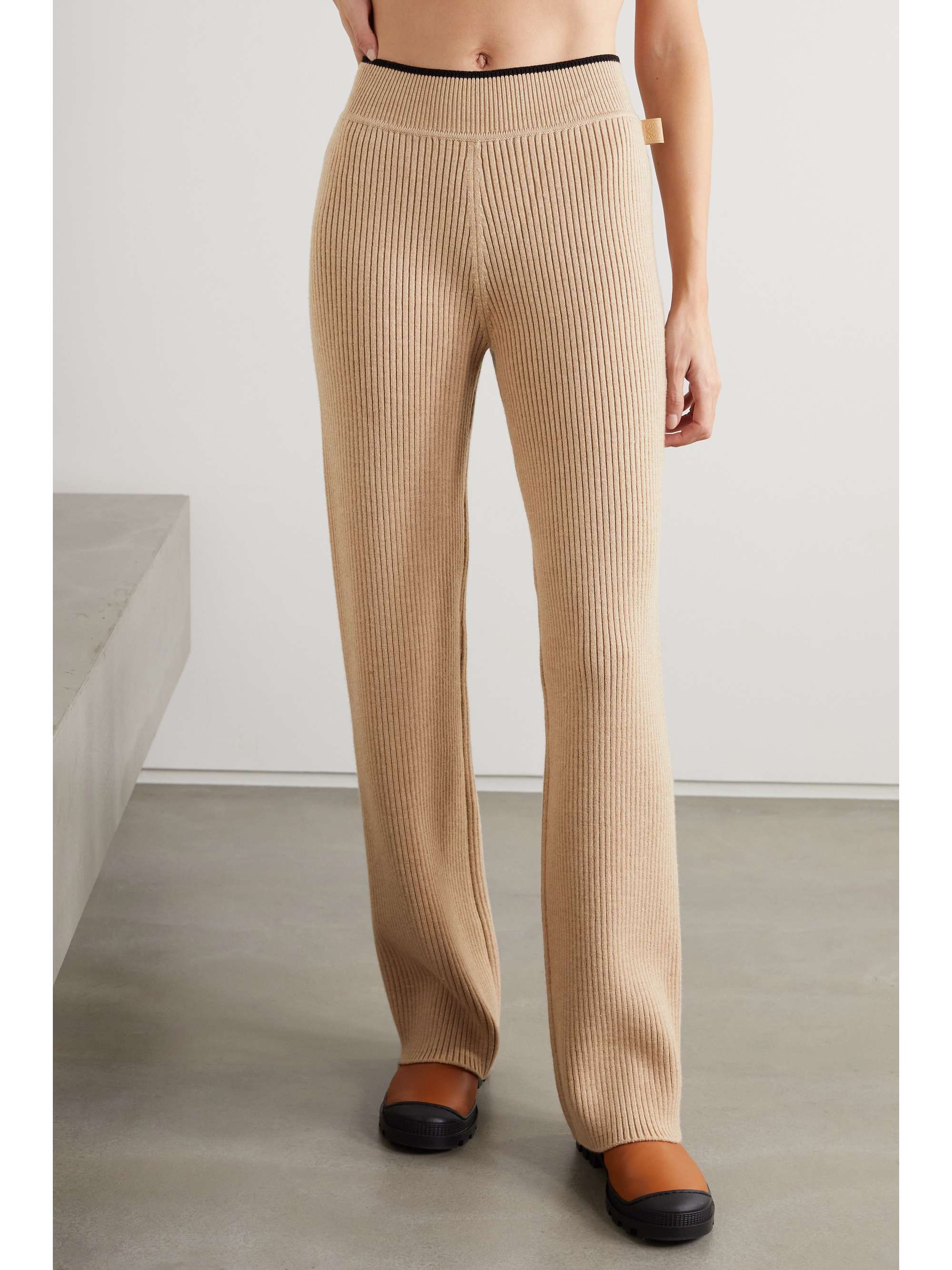 LOEWE Ribbed wool wide-leg pants