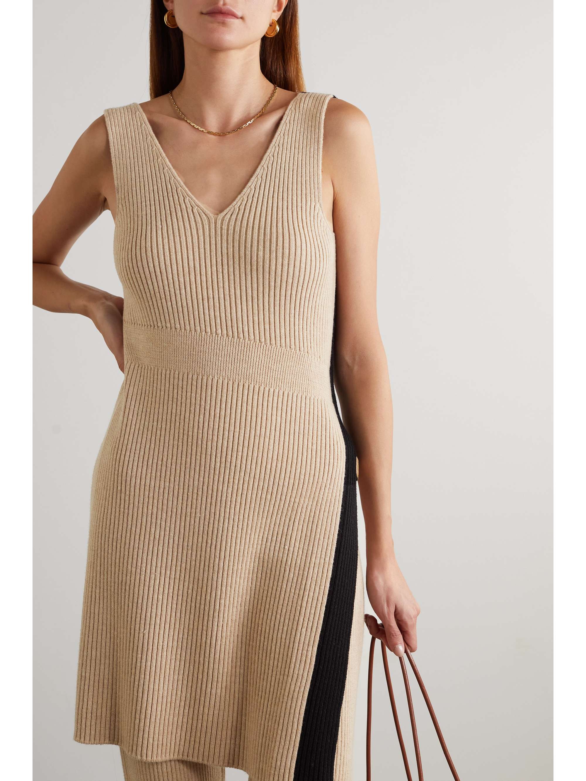 LOEWE Backless ribbed wool tunic