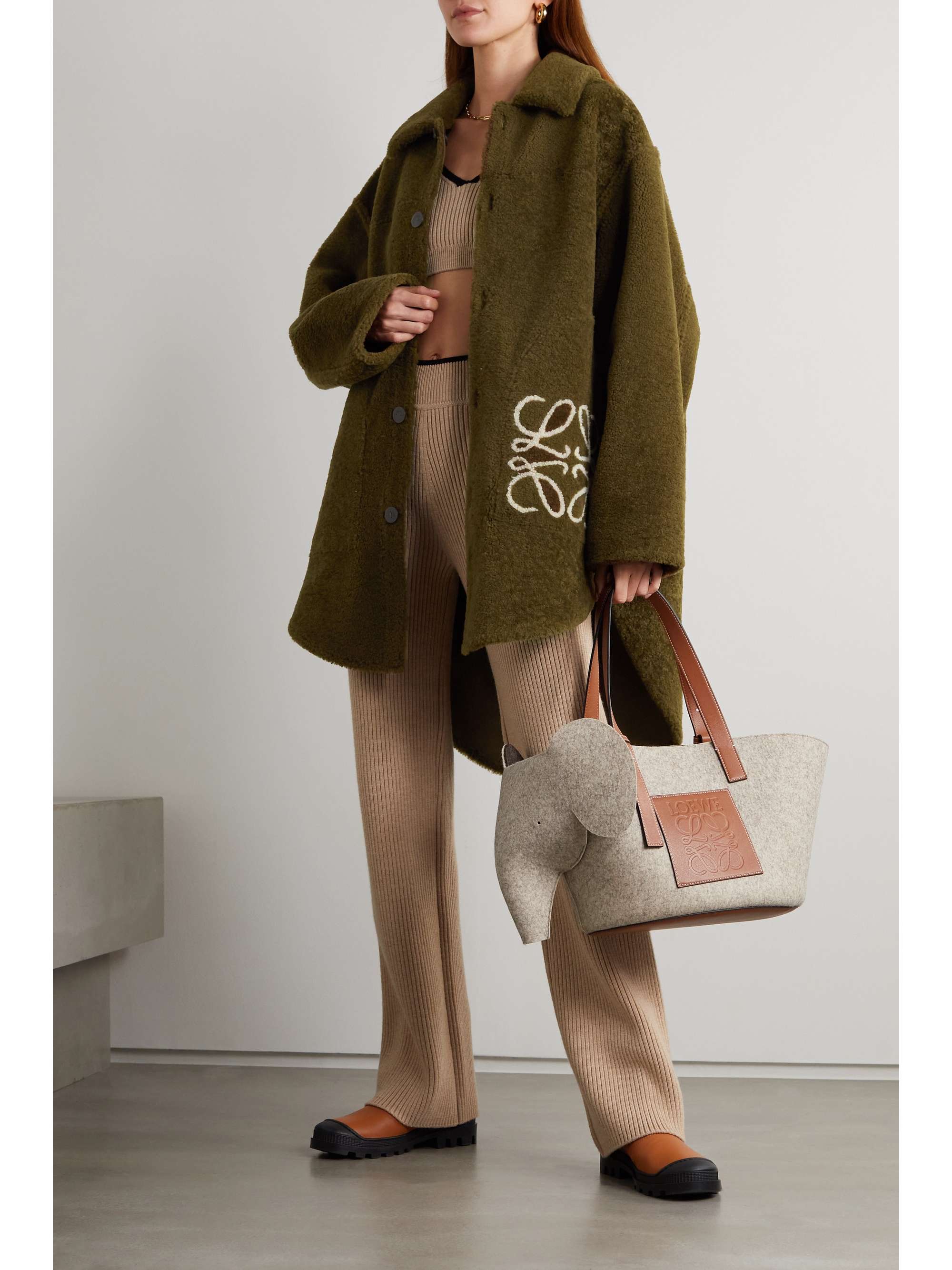 loewe shearling coat