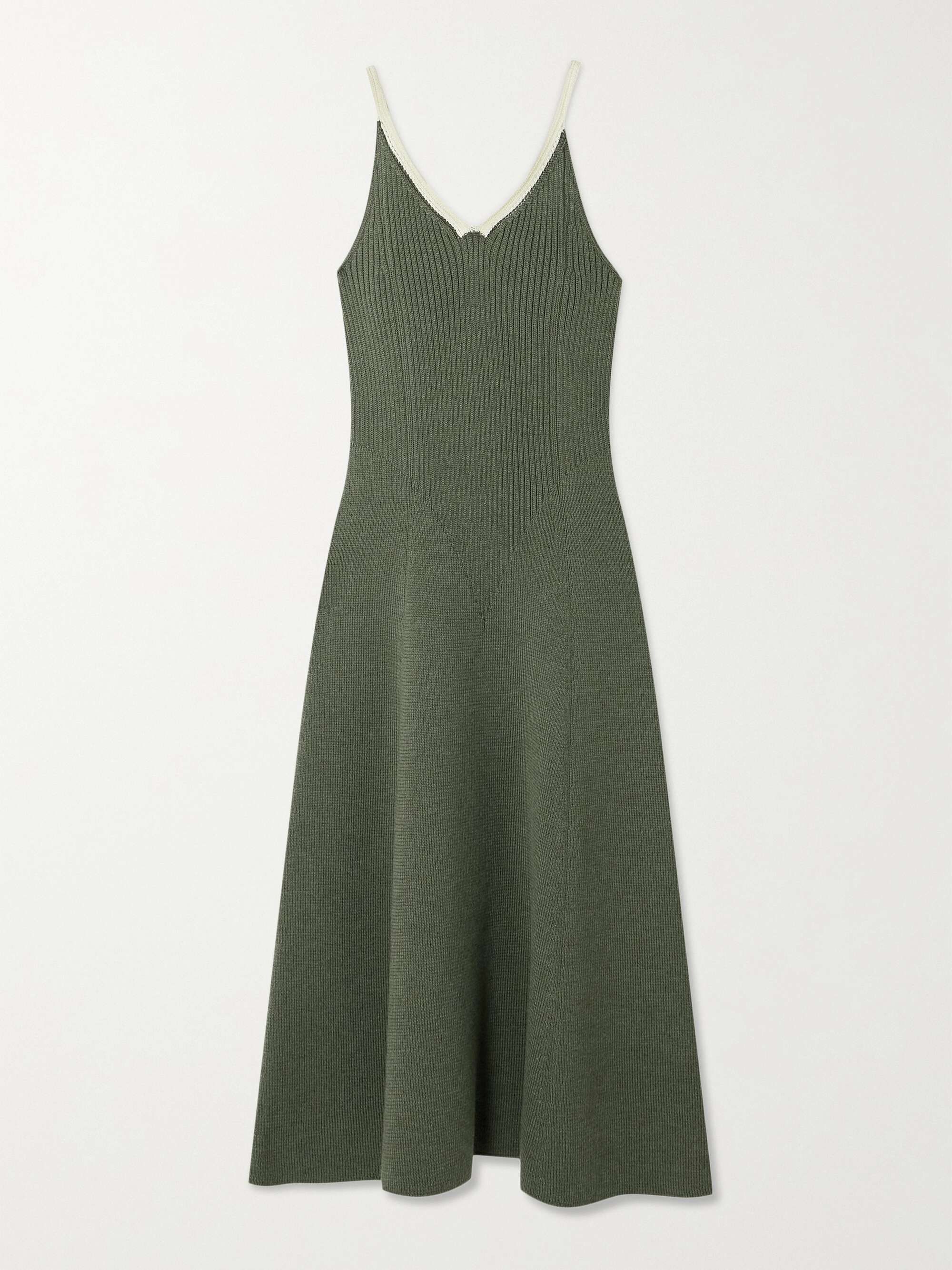 LOEWE Ribbed wool midi dress | NET-A-PORTER