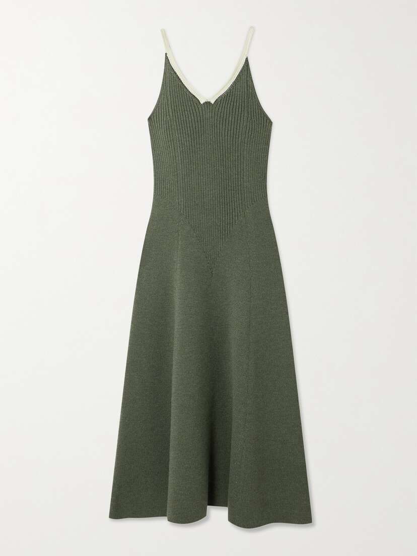 Loewe — Ribbed wool midi dress