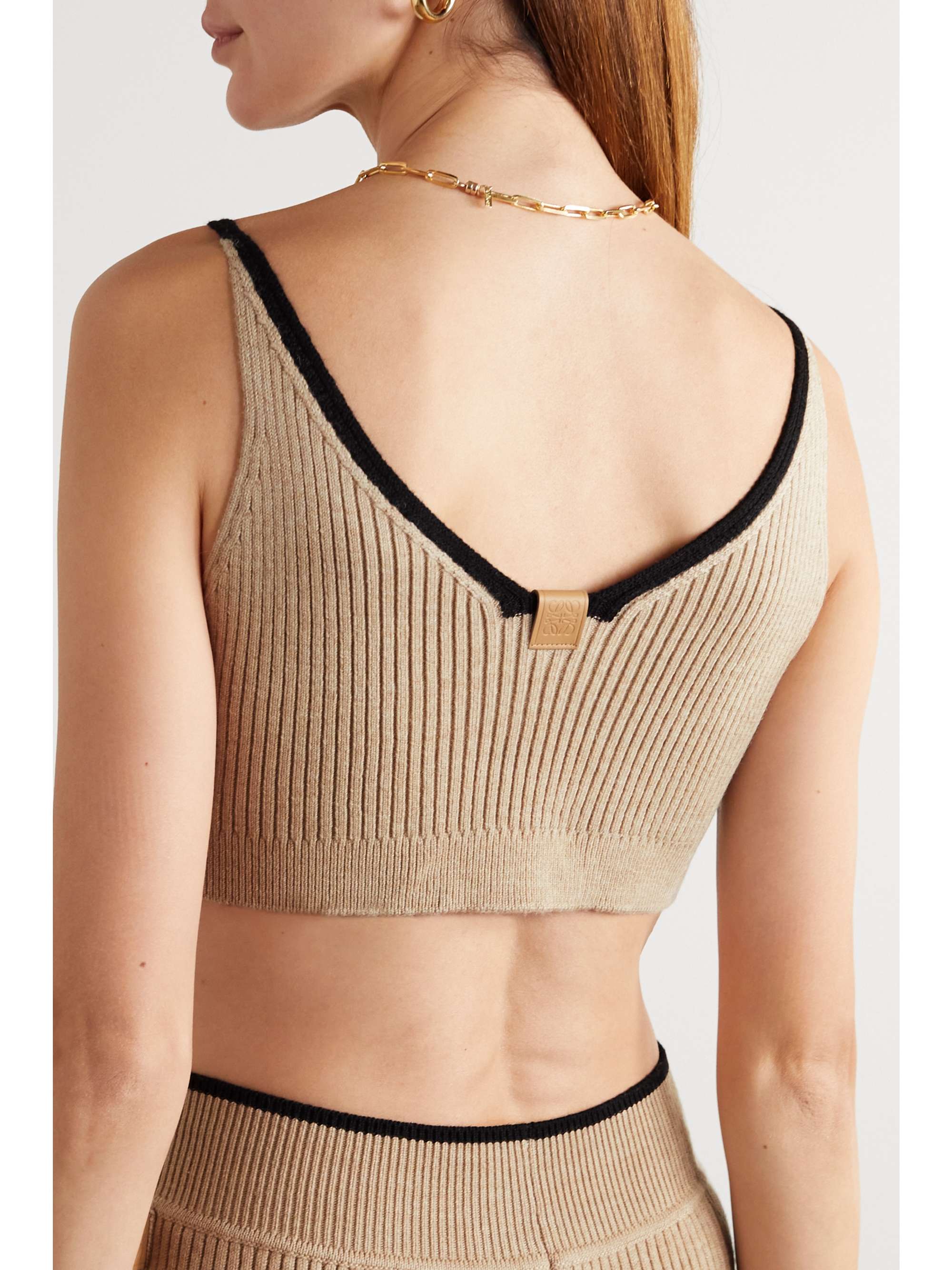 LOEWE Bustier aus Wolle in Rippstrick
