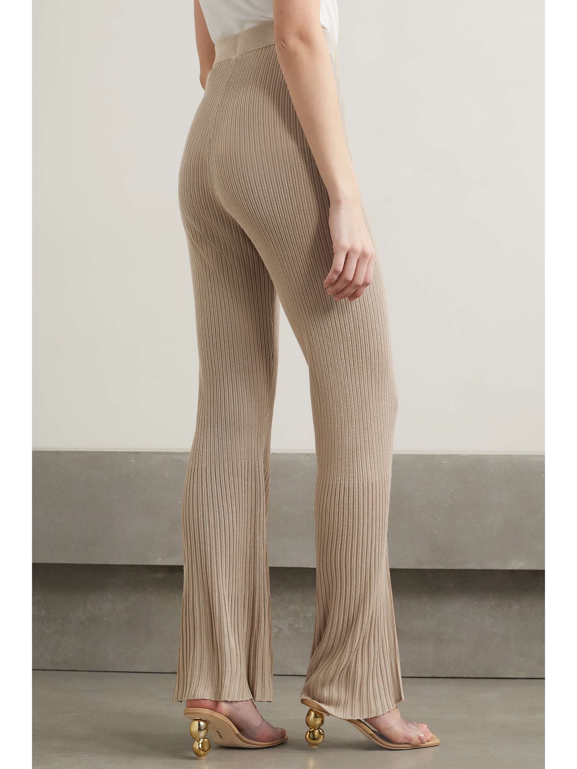 CULT GAIA Dalia ribbed-knit flared pants