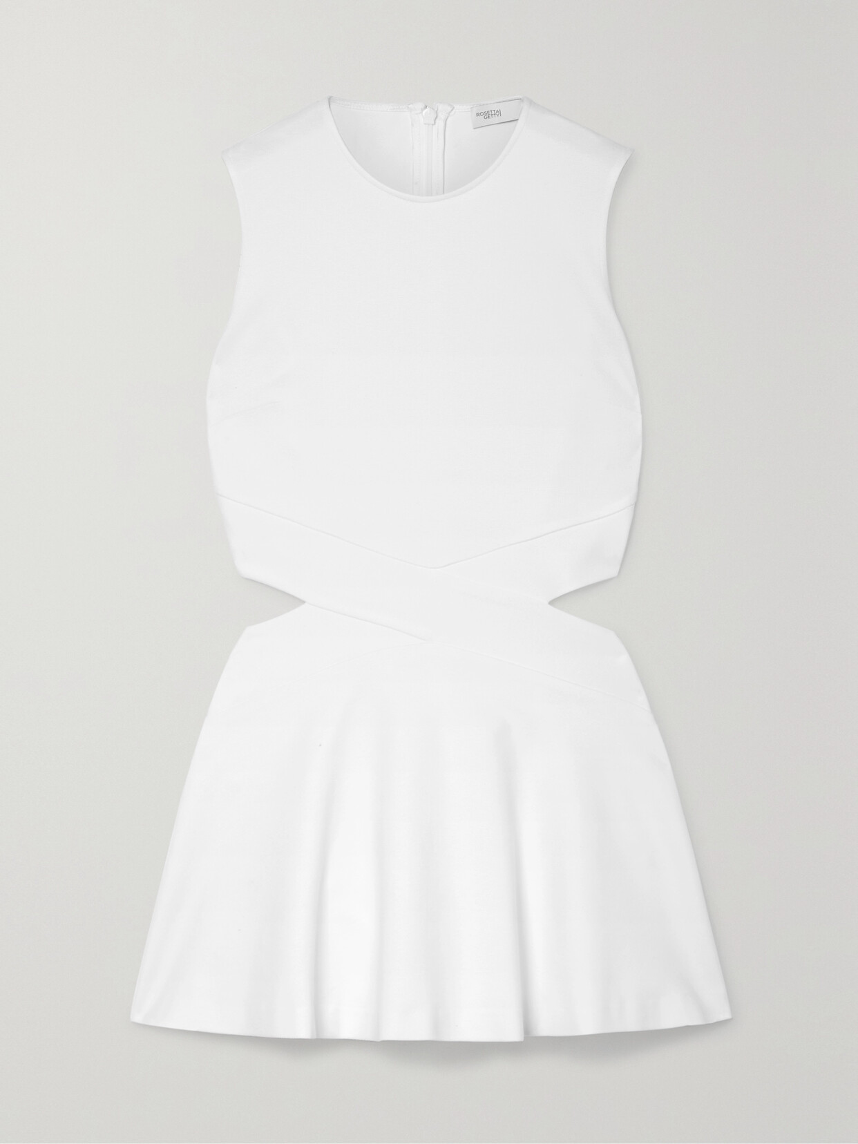 Rosetta Getty Cutout Stretch-jersey Peplum Top - White