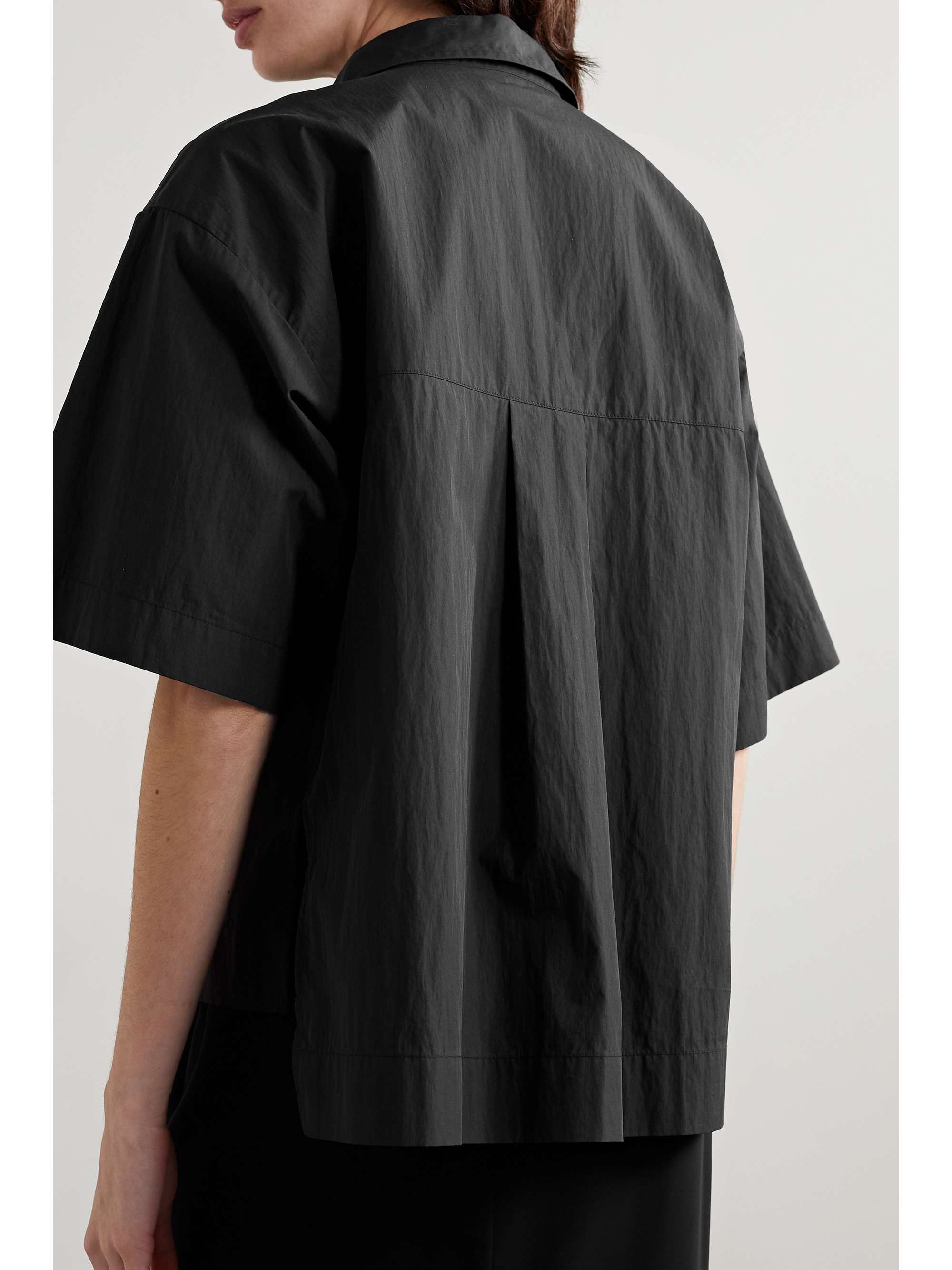 CO Cotton-blend poplin shirt