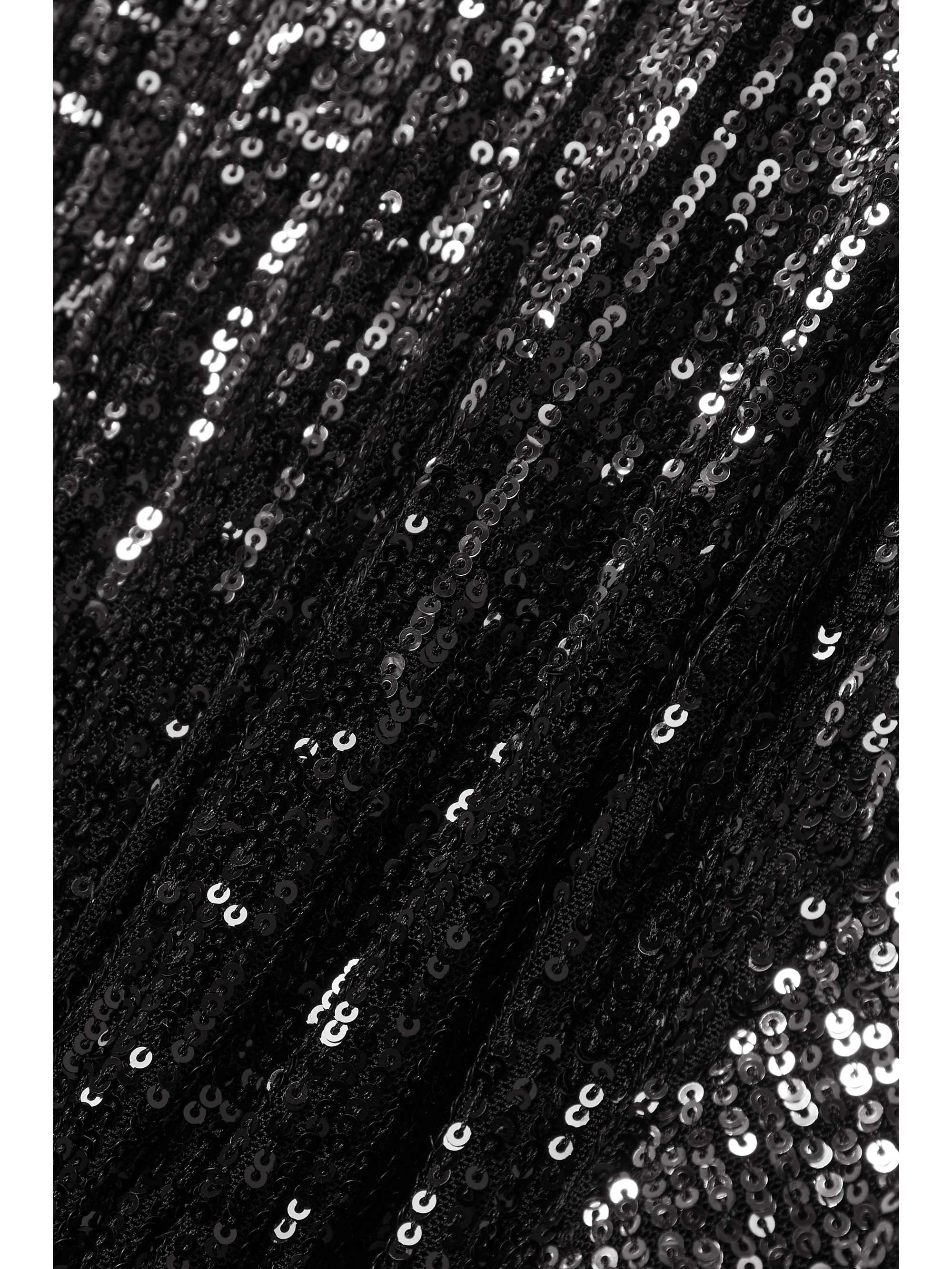 REBECCA VALLANCE Naomi ruched sequined tulle mini dress