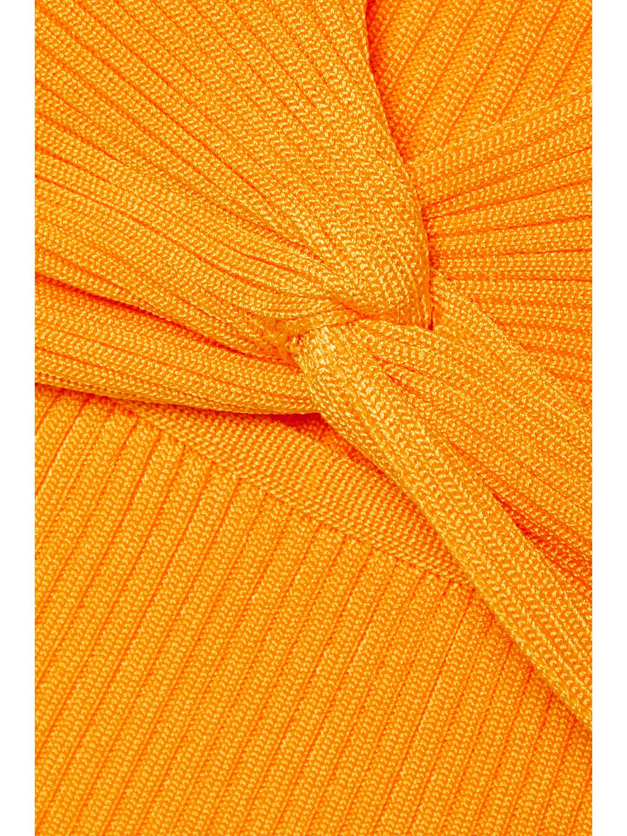 CULT GAIA Honey twistfront cutout ribbedknit dress NETAPORTER