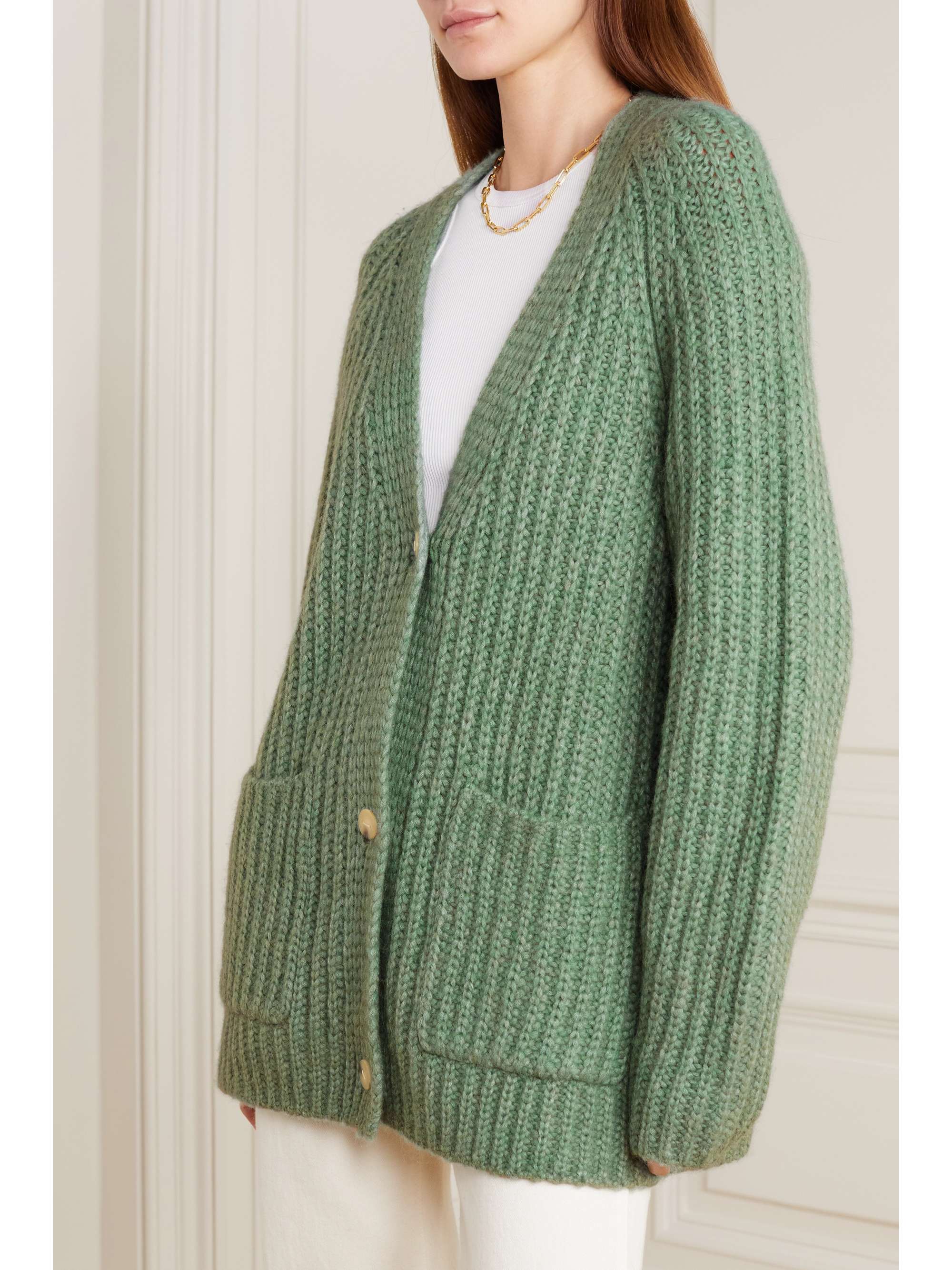 oversized cardigan green
