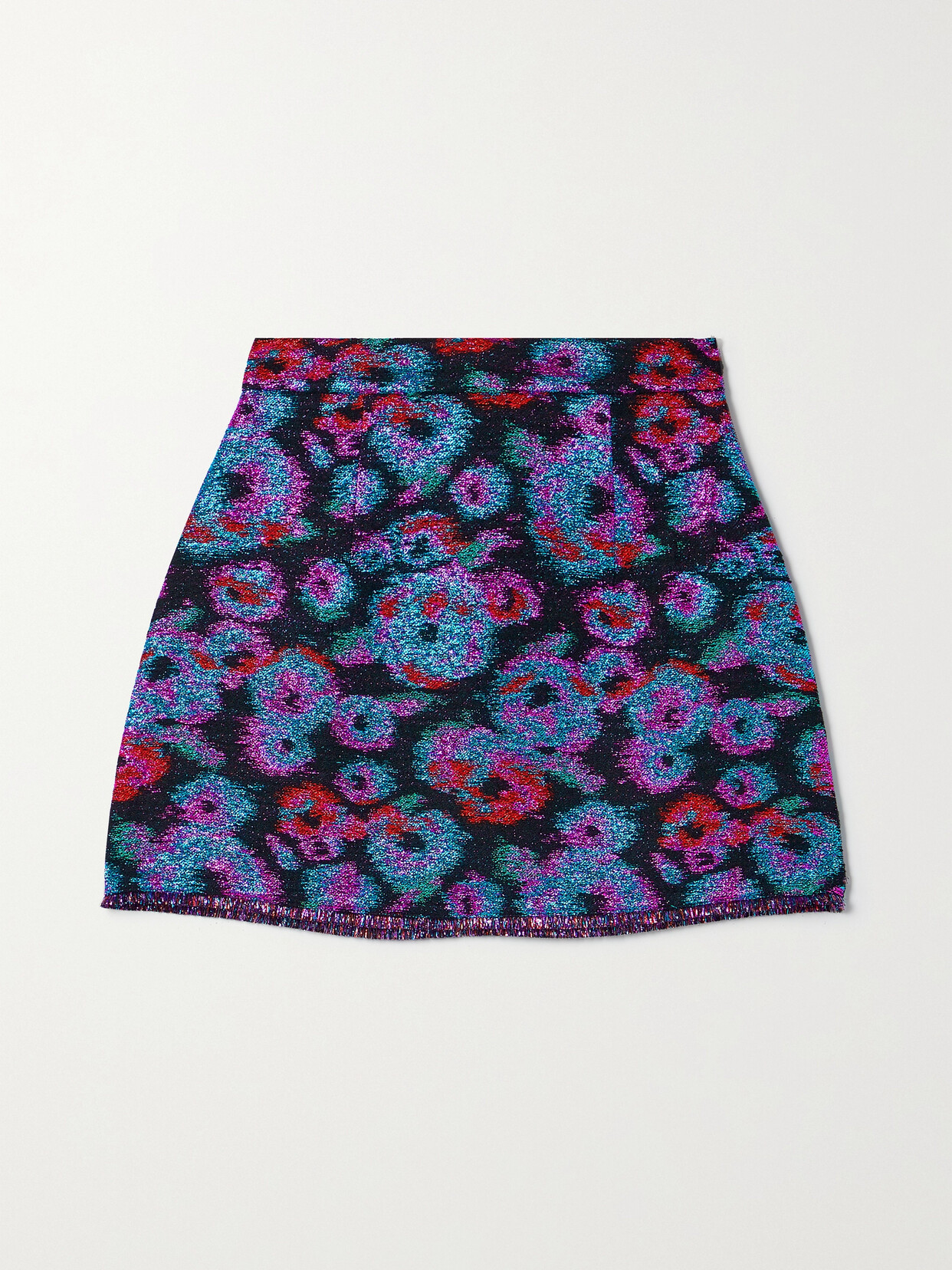 Rebecca Vallance Leila Metallic Floral-jacquard Mini Skirt - Purple