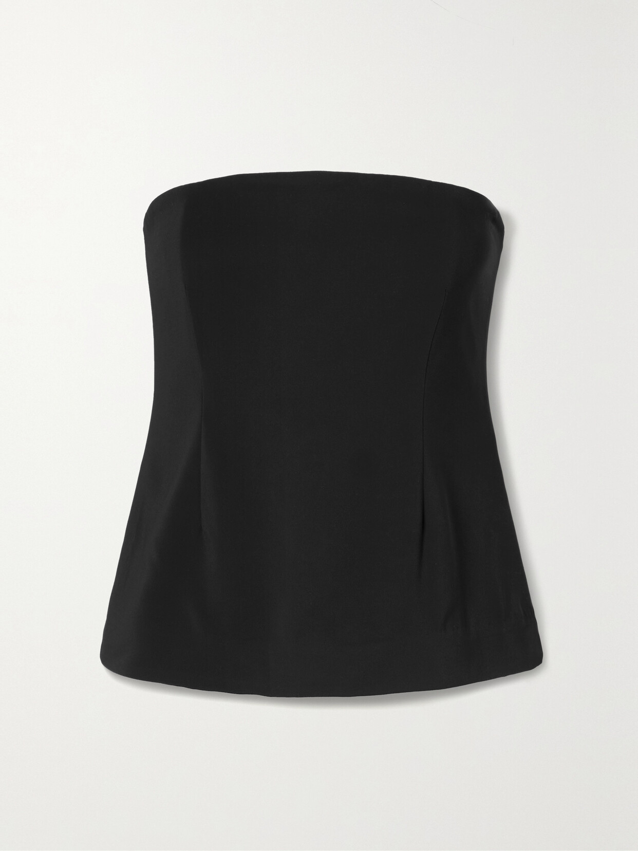 CO STRAPLESS STRETCH-CREPE BUSTIER TOP