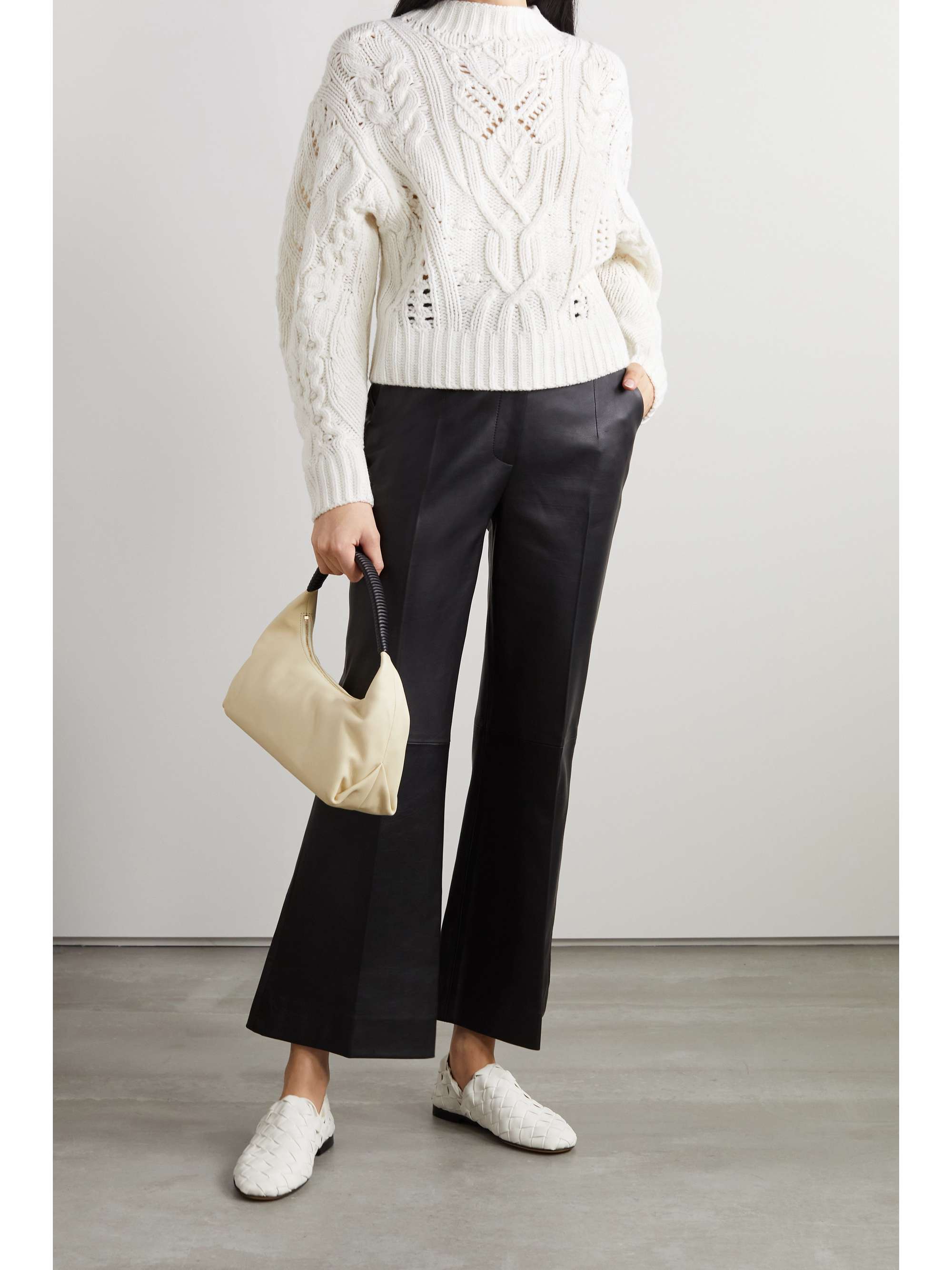 vince cable mock neck merino wool blend sweater