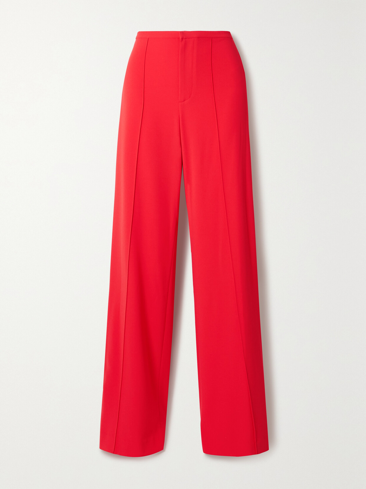 Alice And Olivia Dylan High-waisted Wide-leg Pants In Red