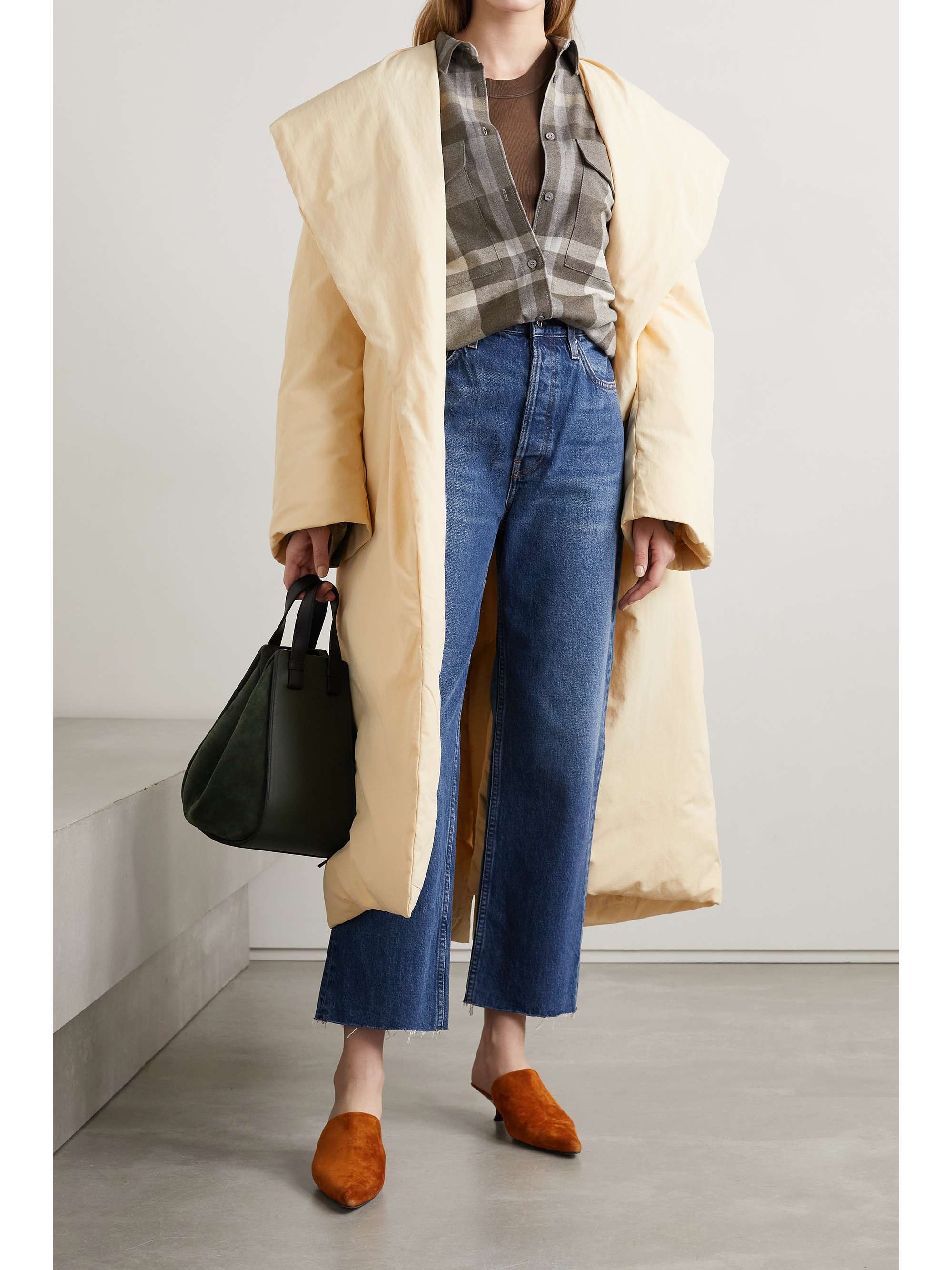 TOTEME Belted recycled shell down coat | NET-A-PORTER