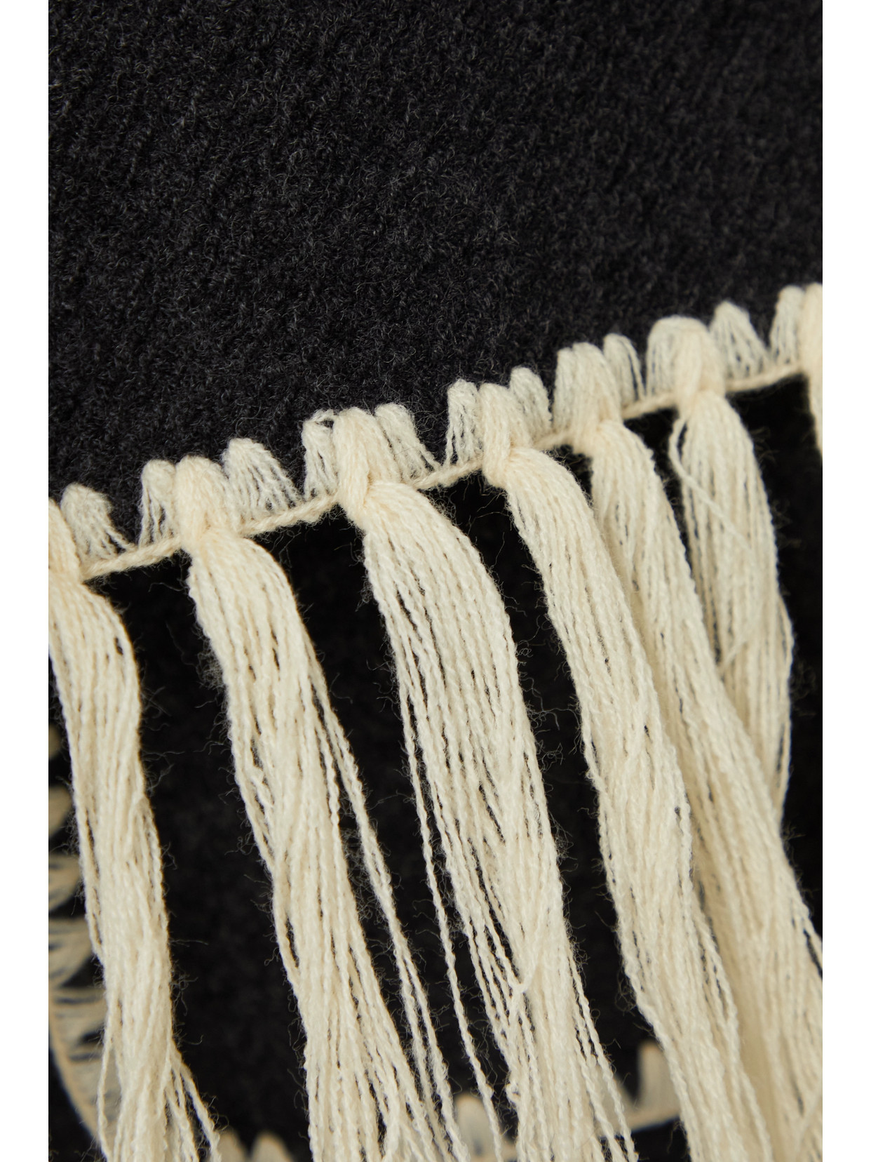 Totême Womens Dark Grey Melange Scarf-overlay Contrast-trim Relaxed-fit Wool-blend Jacket