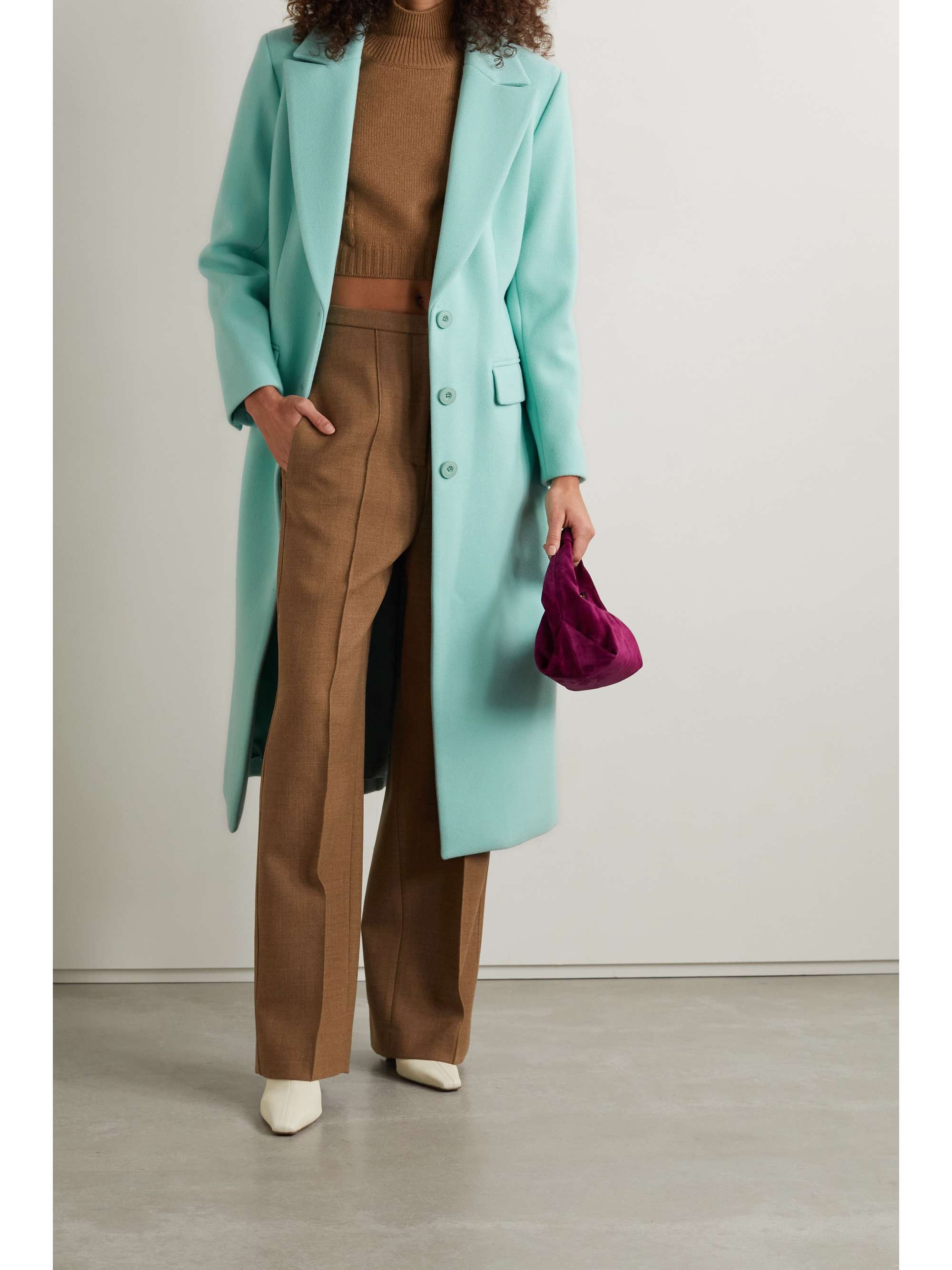 felt trench coat