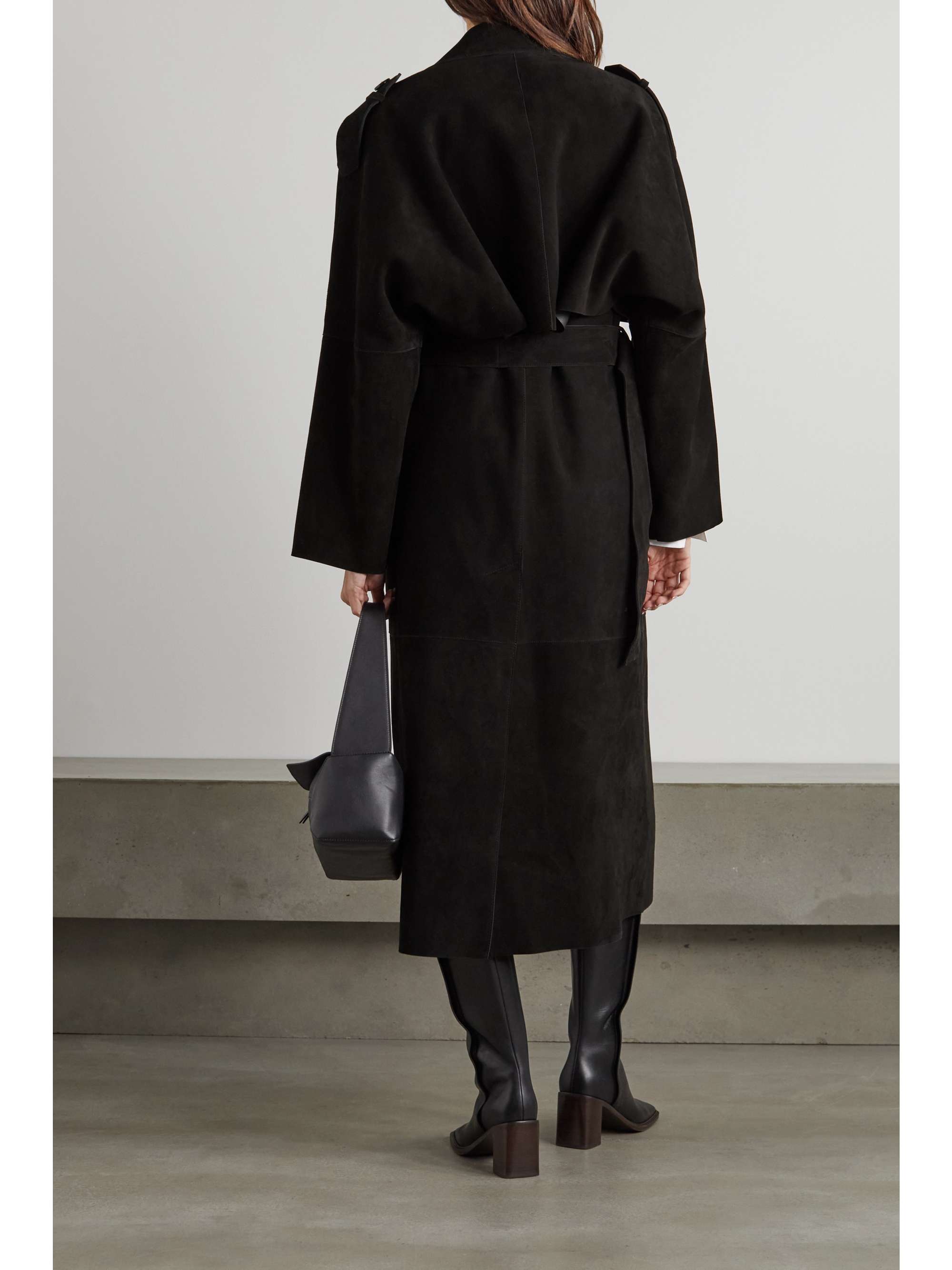 TOTEME Belted suede trench coat