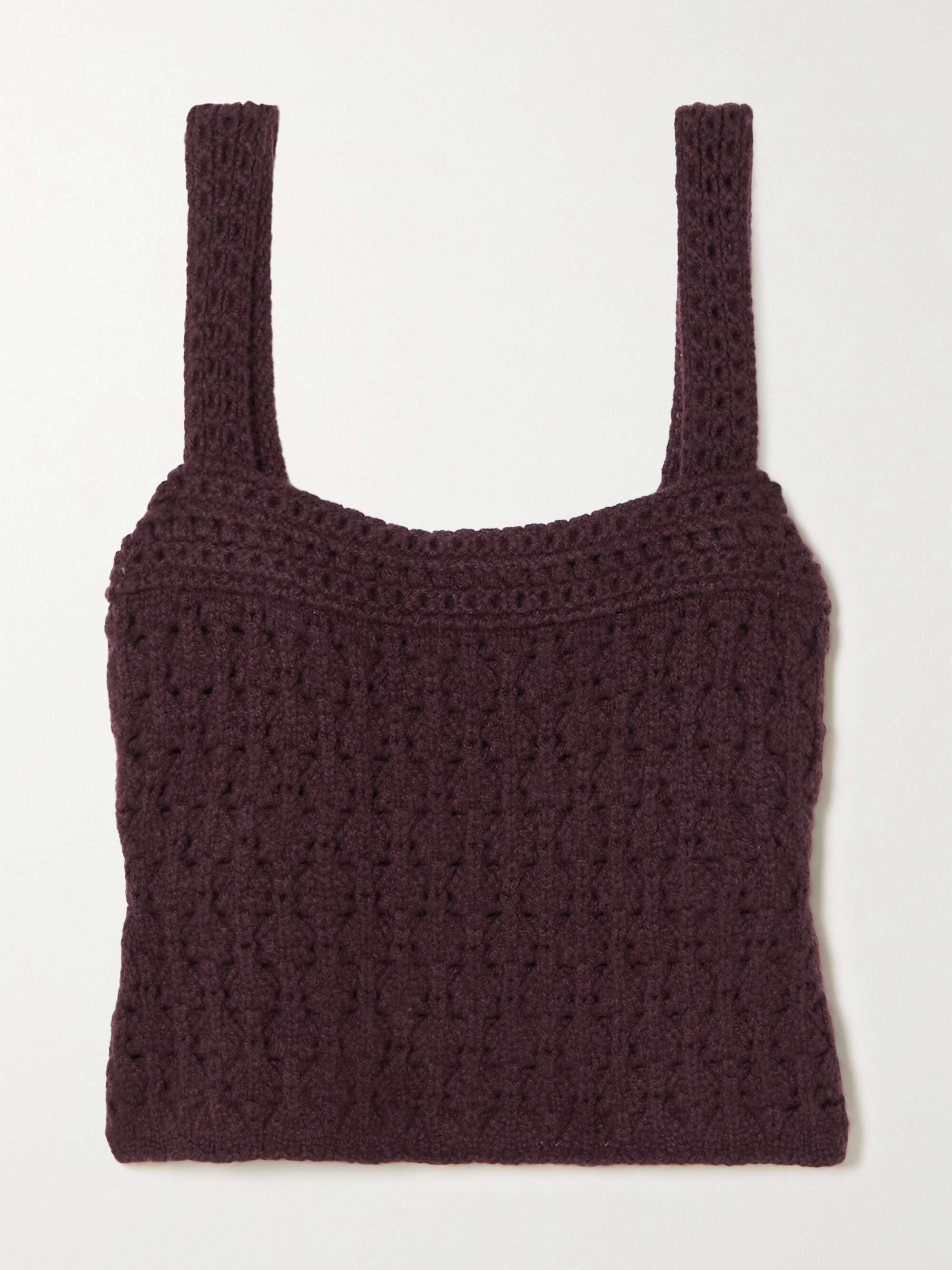 vince crochet strap cashmere tank